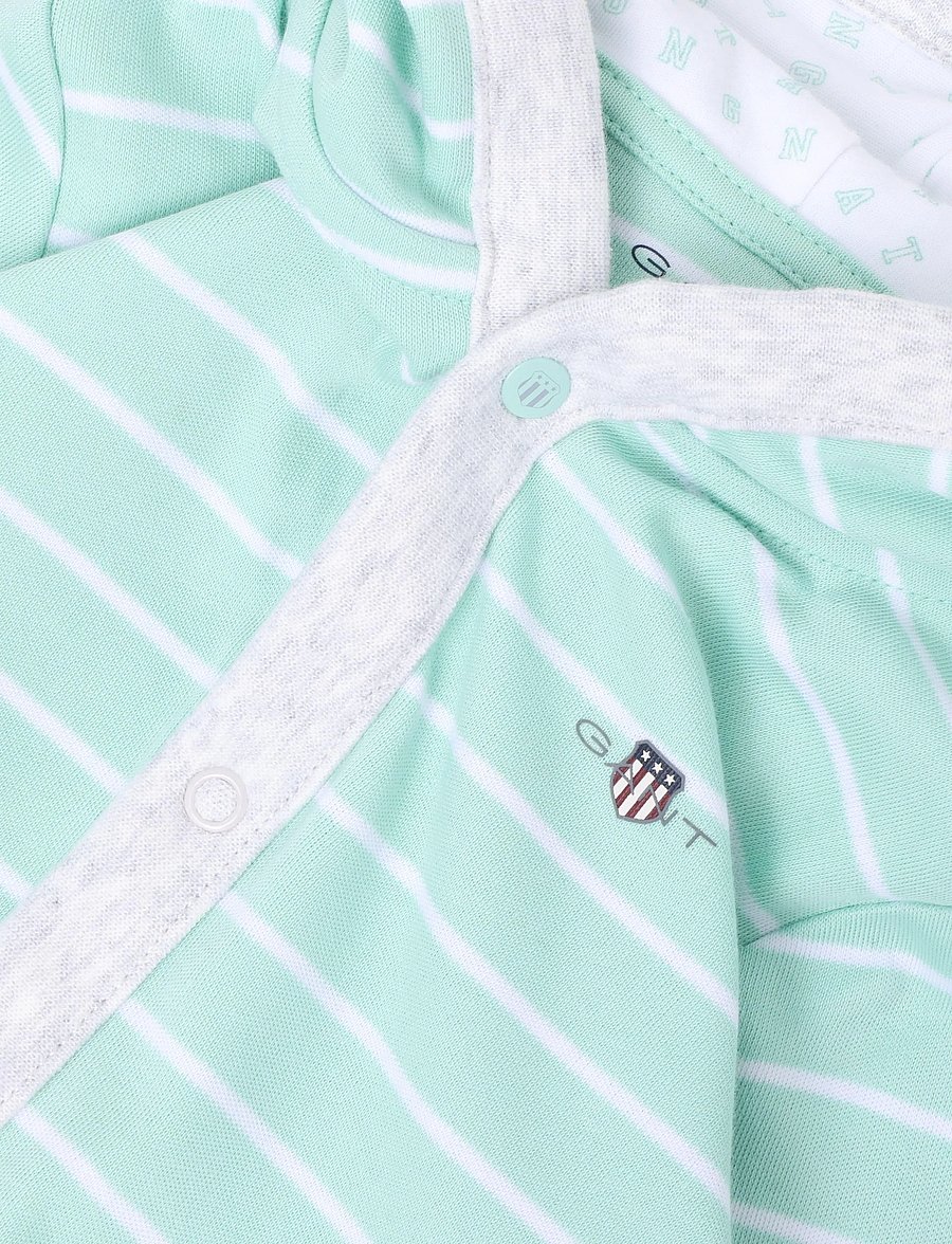 Gant Kids - Button Up Hoodie and Legging Set - joggingsæt - washed turquoise - 2
