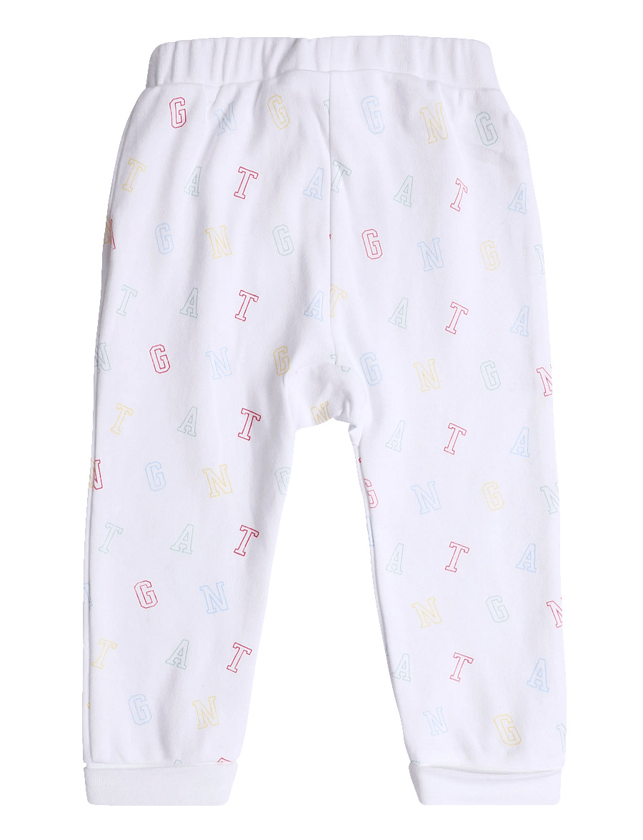 Gant Kids - Printed Crew and Jog Set - sæt med langærmet t-shirt - white - 3