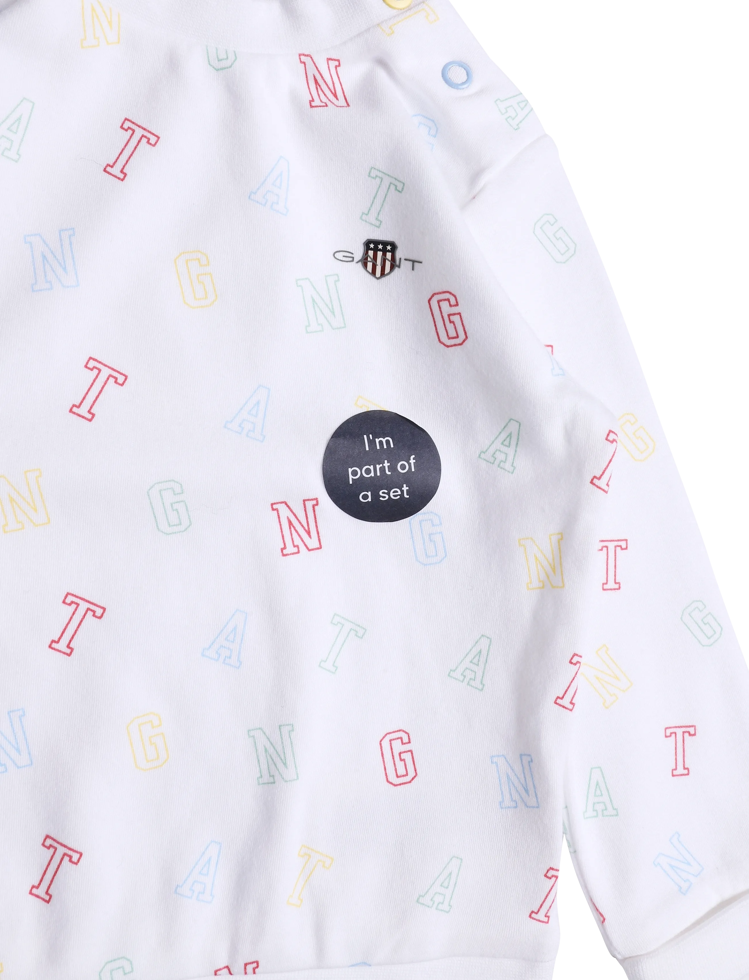 Gant Kids - Printed Crew and Jog Set - white - 4