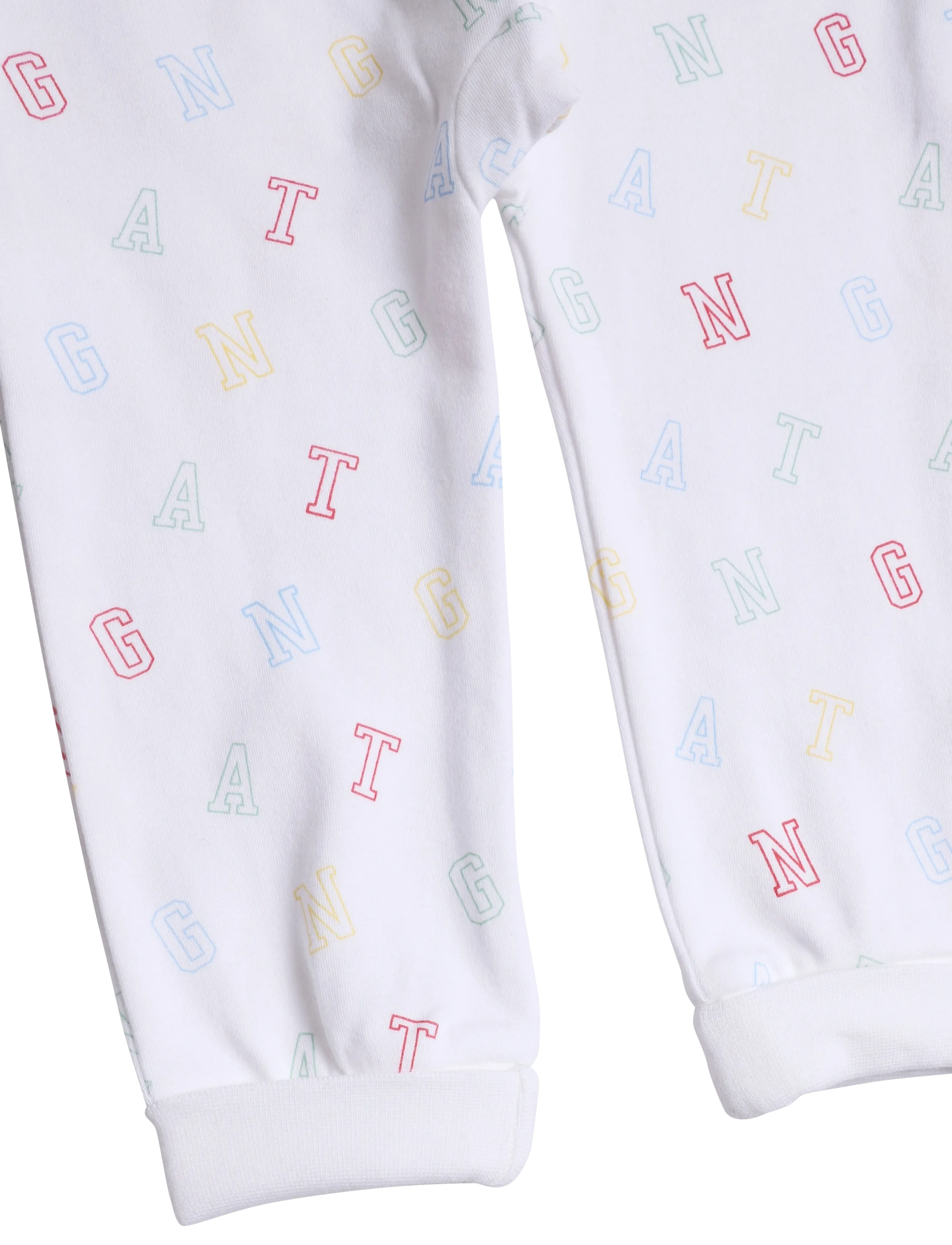 Gant Kids - Printed Crew and Jog Set - white - 5