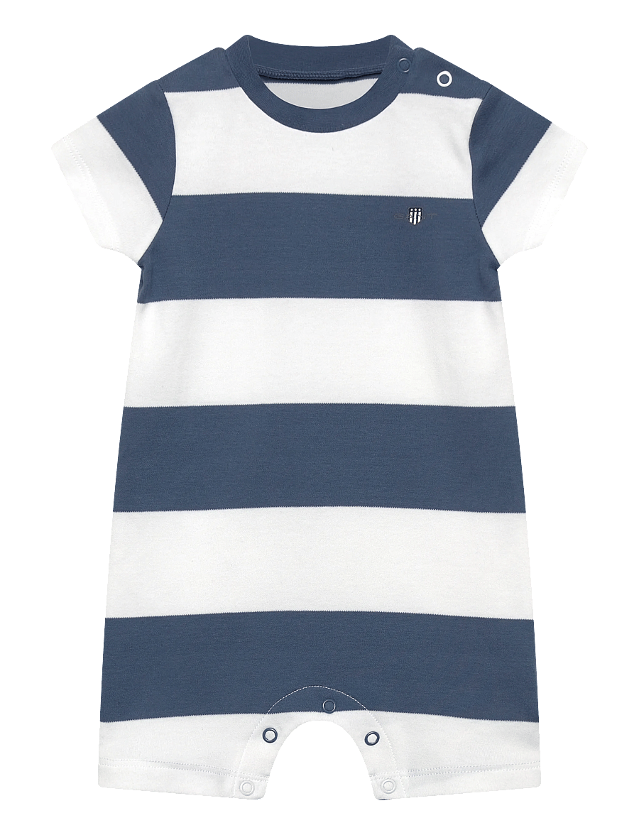 Gant Kids - Striped SS Romper - jumpsuits - salty sea - 0