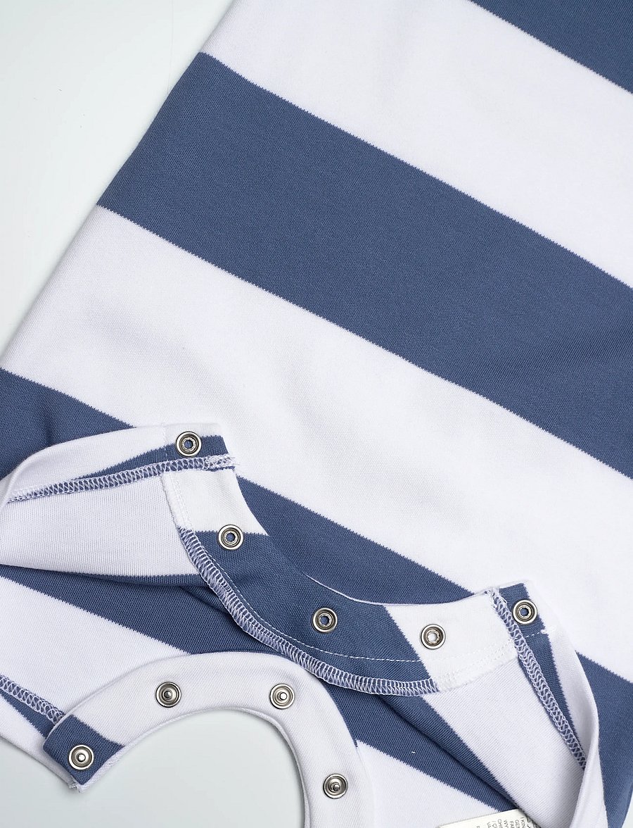 Gant Kids - Striped SS Romper - jumpsuits - salty sea - 3