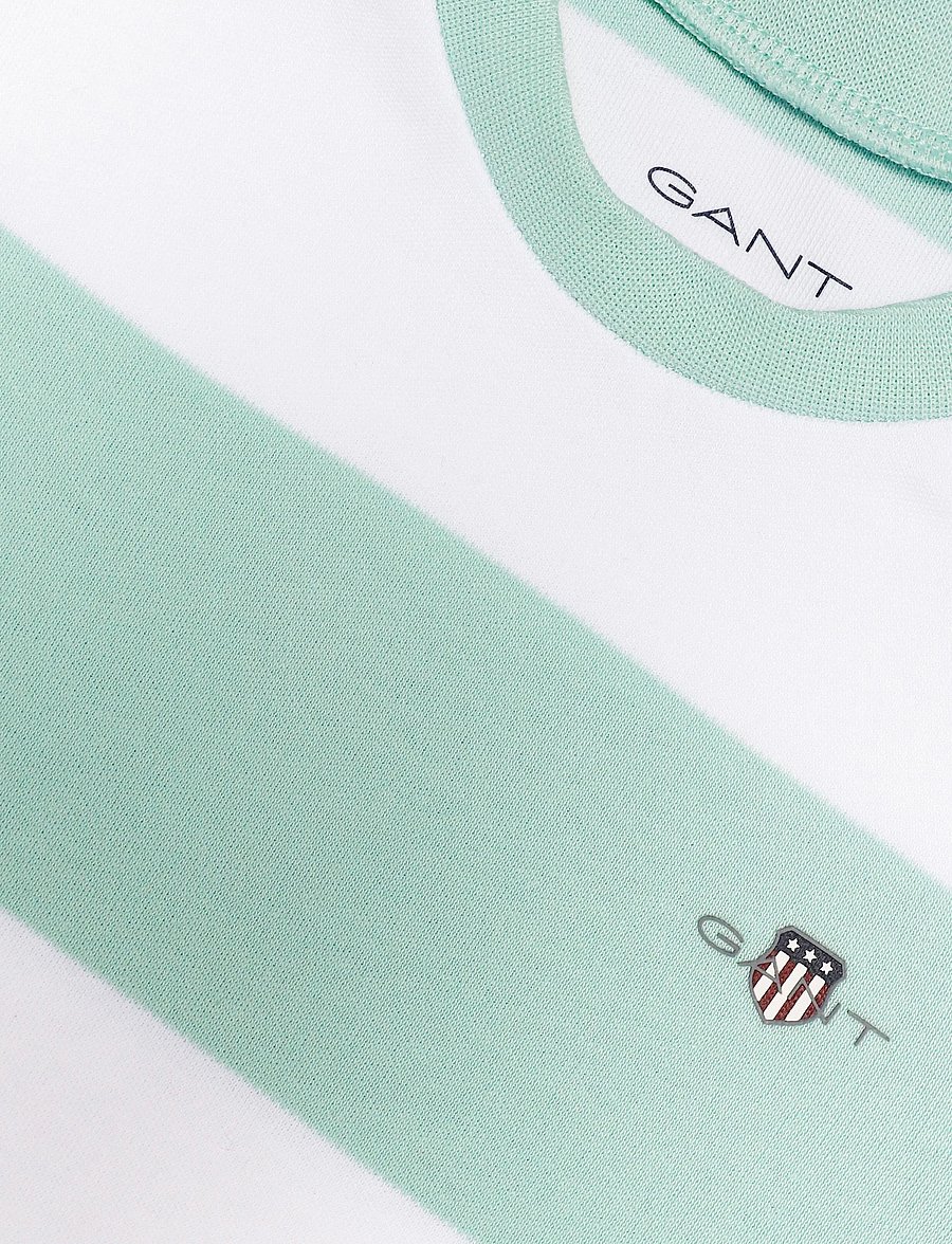 Gant Kids - Striped SS Romper - buksedragter - washed turquoise - 2
