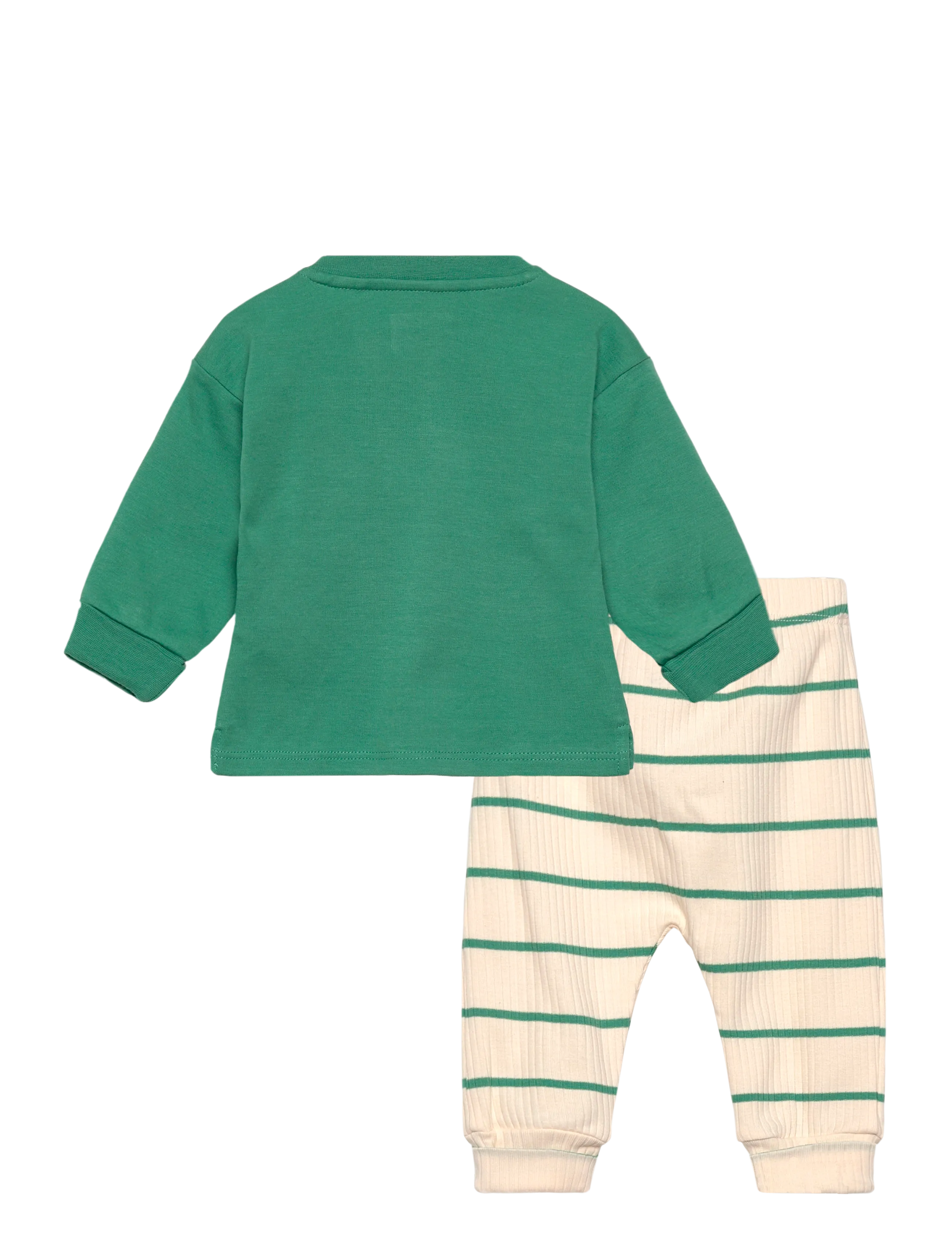 Gant Kids - Crew and Striped Legging Set - set med långärmad t-shirt - early green - 1