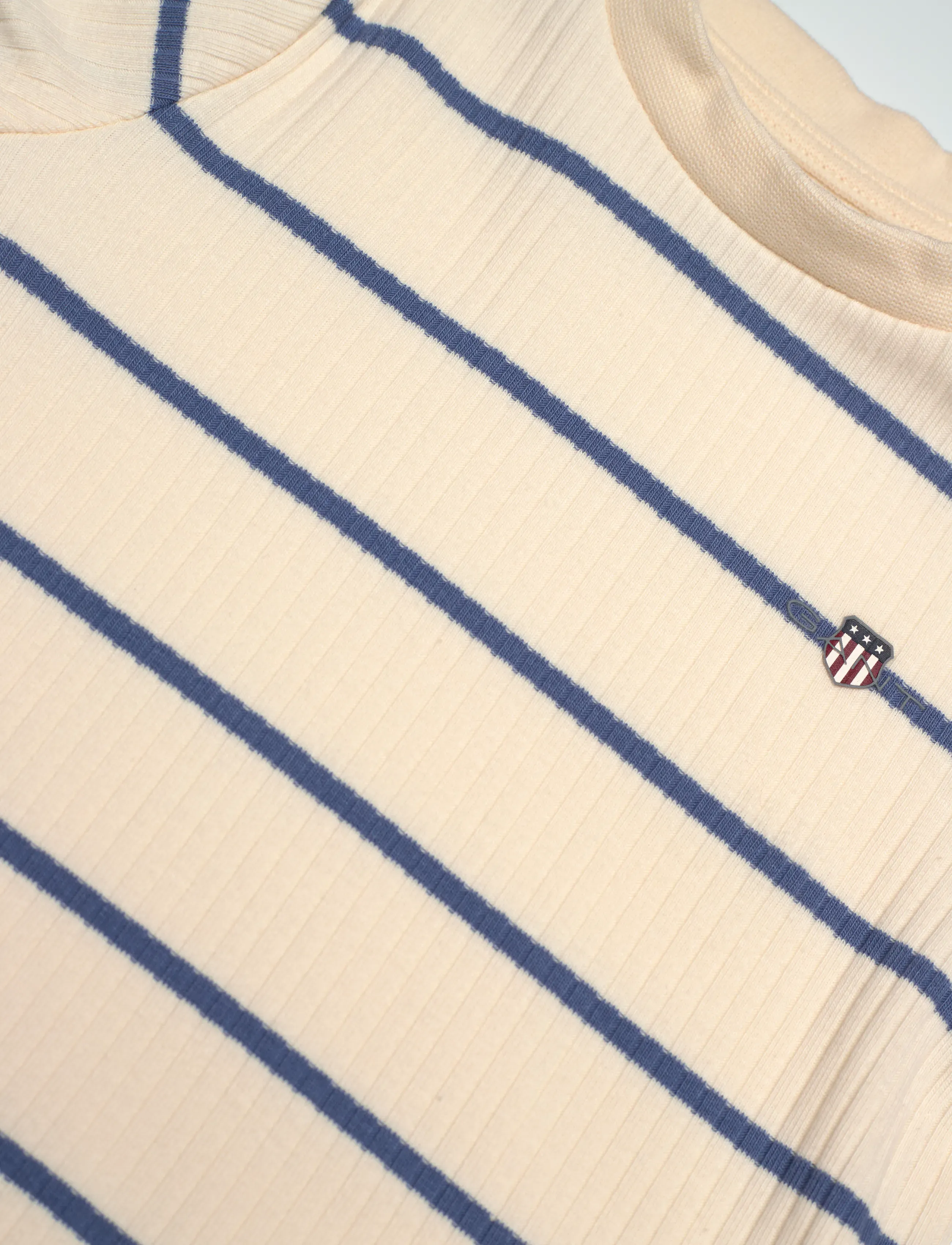 Gant Kids - Striped LS & Dungaree Set - sets with long-sleeved t-shirt - salty sea - 2
