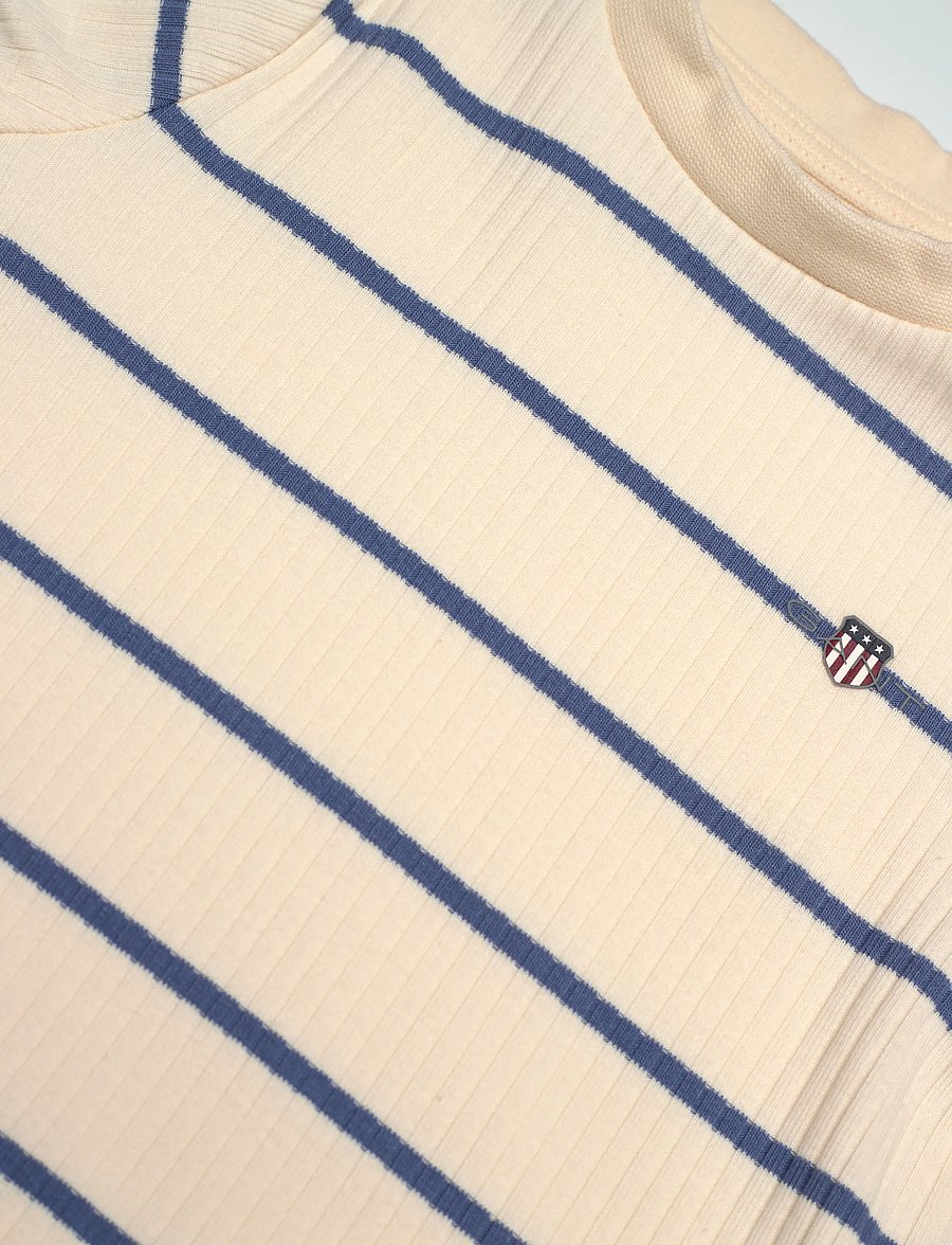 Gant Kids - Striped LS & Dungaree Set - sets mit langärmeligem t-shirt - salty sea - 2