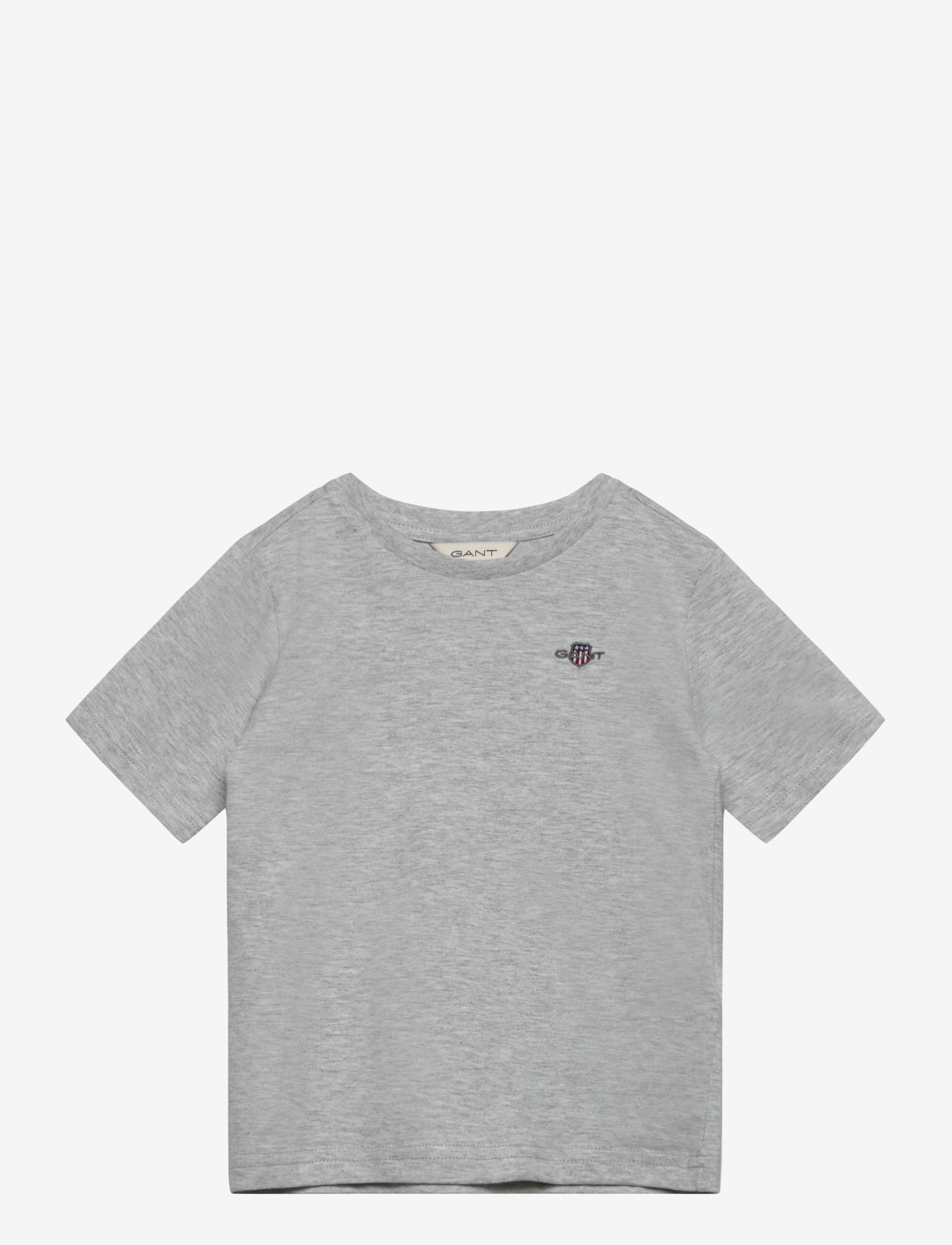 Gant Kids - Shield SS T-Shirt - short-sleeved t-shirts - grey melange - 0