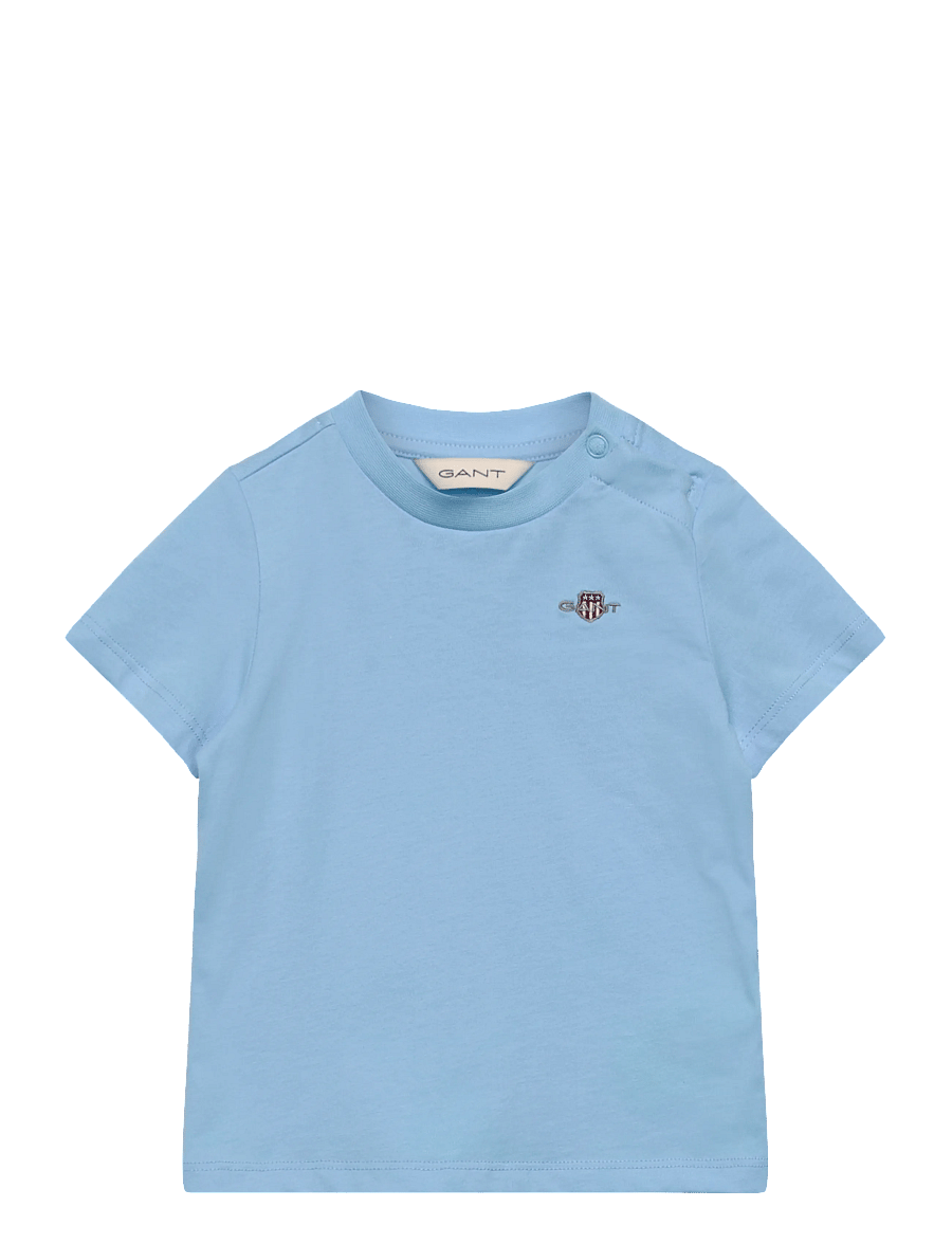 Gant Kids - Shield SS T-Shirt - kortærmede t-shirts - sky blue - 0