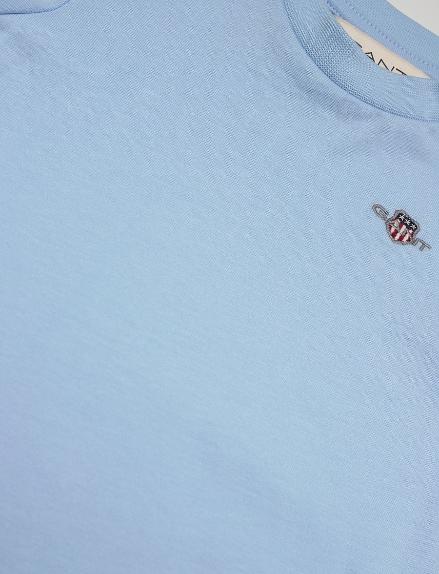Gant Kids - Shield SS T-Shirt - kortærmede t-shirts - sky blue - 2