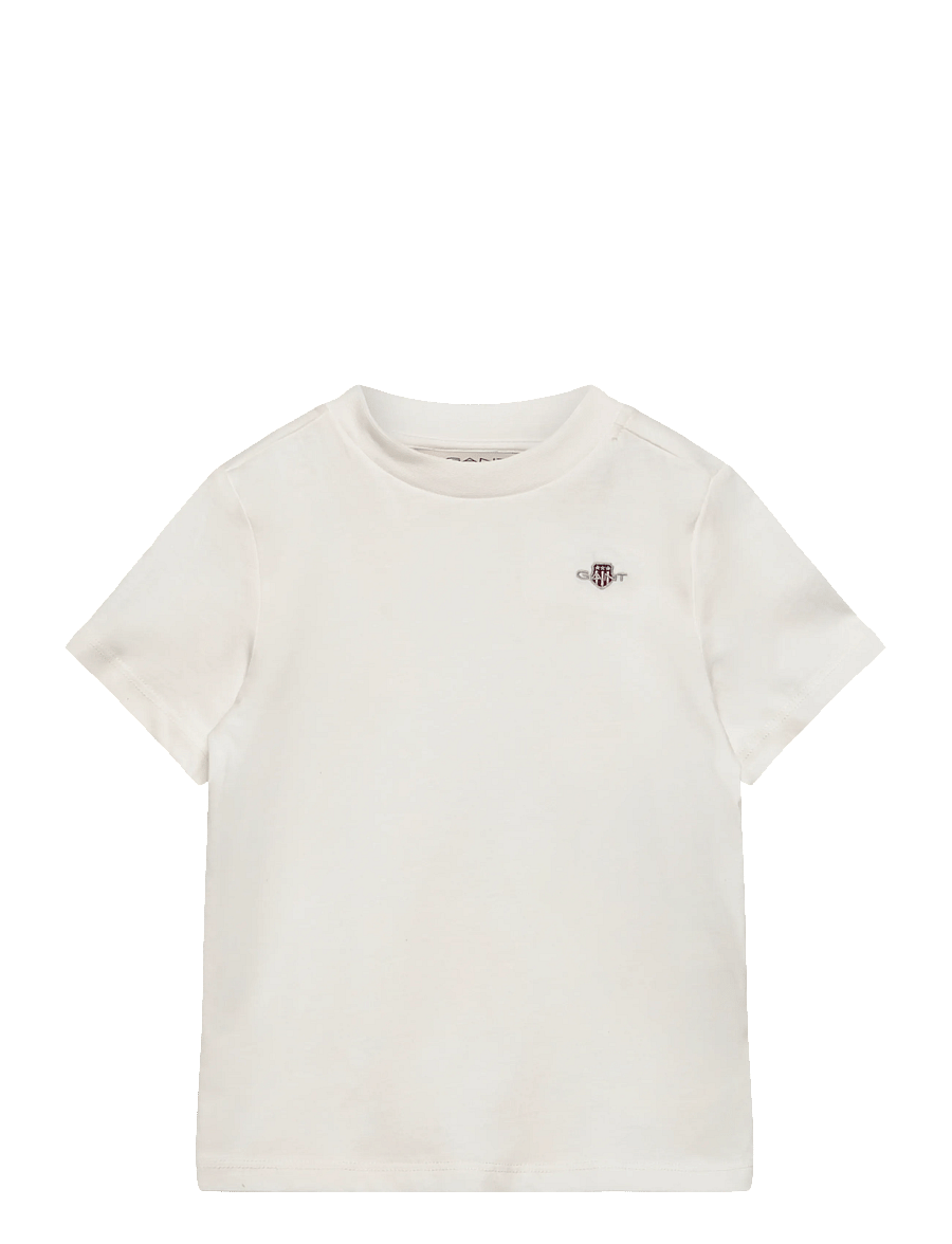 Gant Kids - Shield SS T-Shirt - kortermede t-skjorter - white - 0