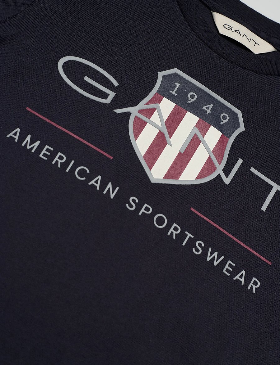 Gant Kids - Archive Shield SS T-Shirt - marškinėliai trumpomis rankovėmis - evening blue - 2