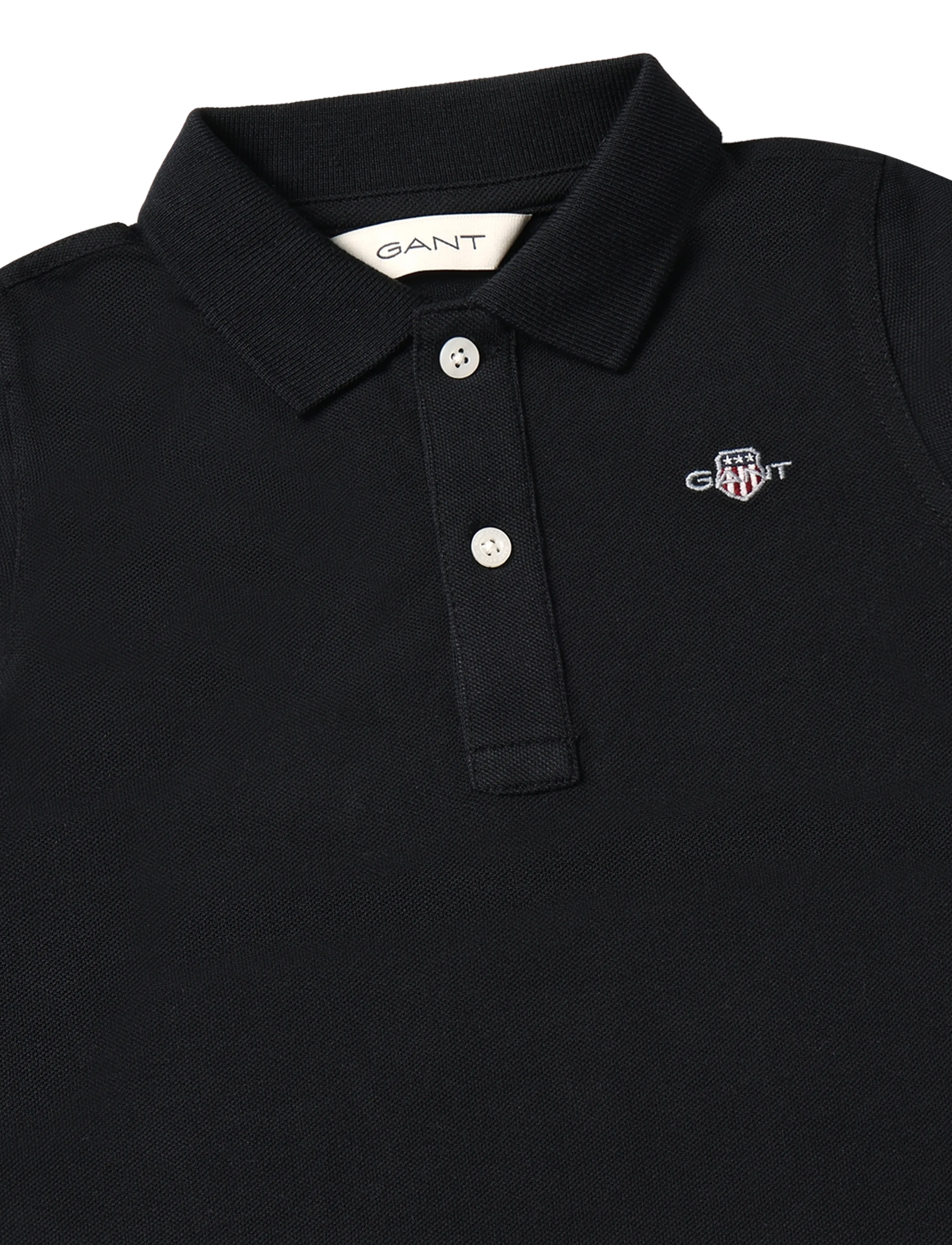Gant Kids - Shield Pique SS Polo Shirt - short-sleeved polos - black - 2