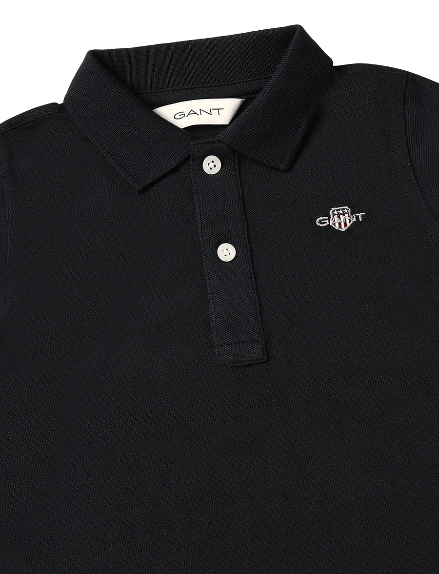 Gant Kids - Shield Pique SS Polo Shirt - kortærmede poloer - black - 2