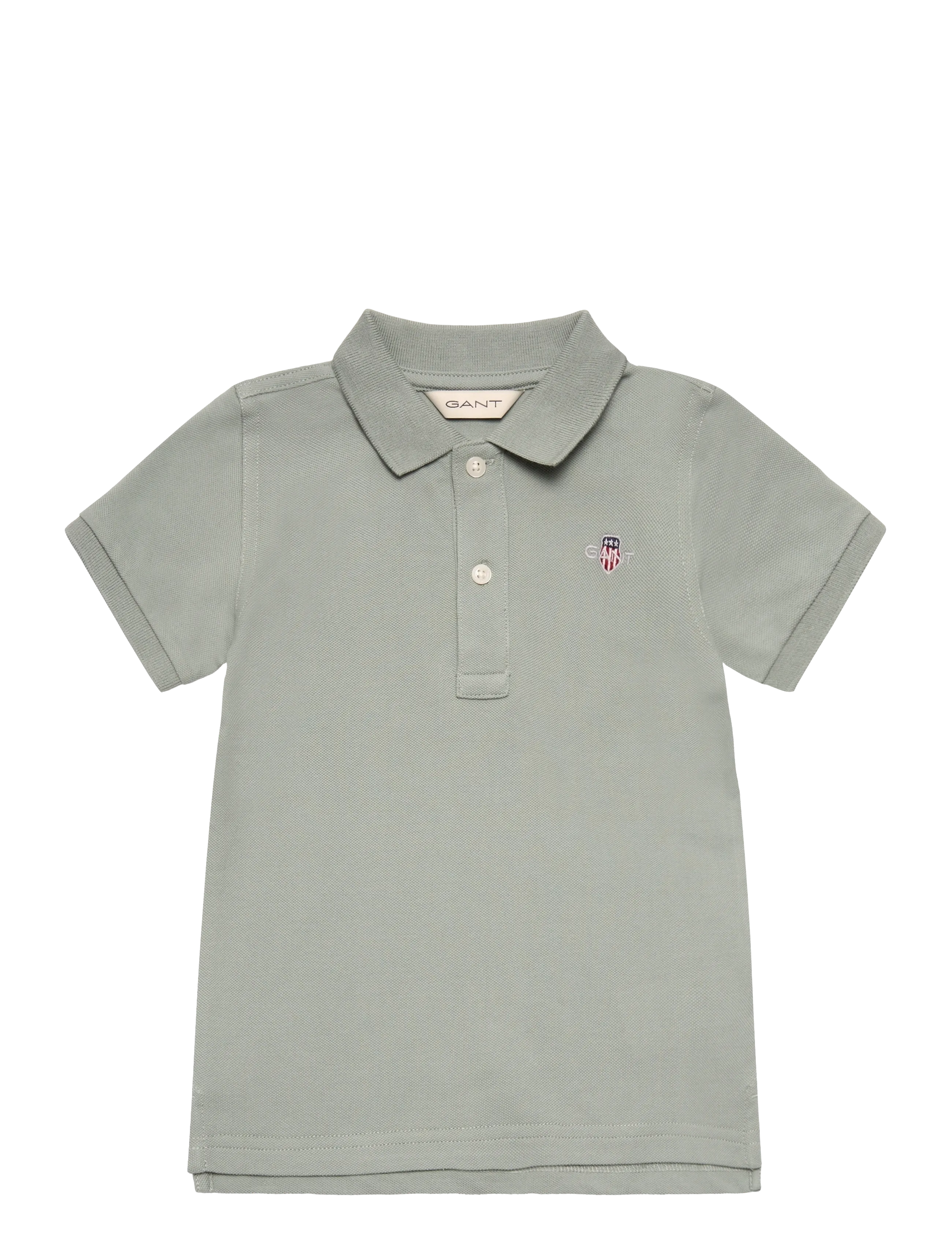 Gant Kids Shield Pique SS Polo Shirt - Tøj - CERAMIC GREY / grey