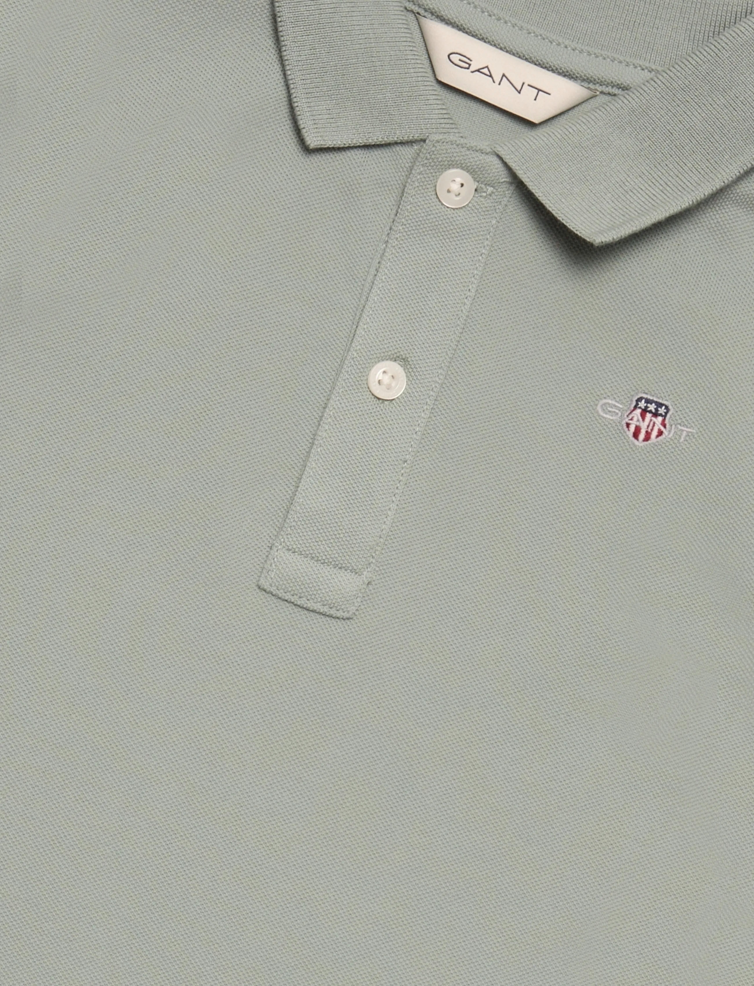 Gant Kids - Shield Pique SS Polo Shirt - kortærmede poloer - ceramic grey - 2