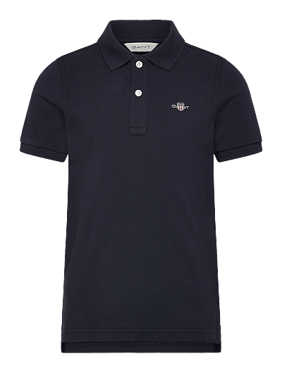Gant Kids Shield Pique SS Polo Shirt - Vauva 0-2 vuotta - EVENING BLUE / navy