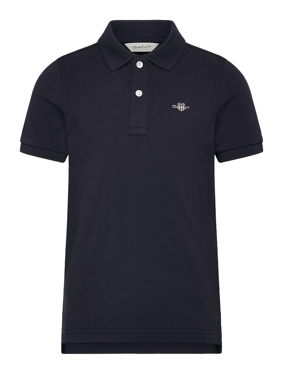 Gant Kids - Shield Pique SS Polo Shirt - kortærmede poloer - evening blue - 0