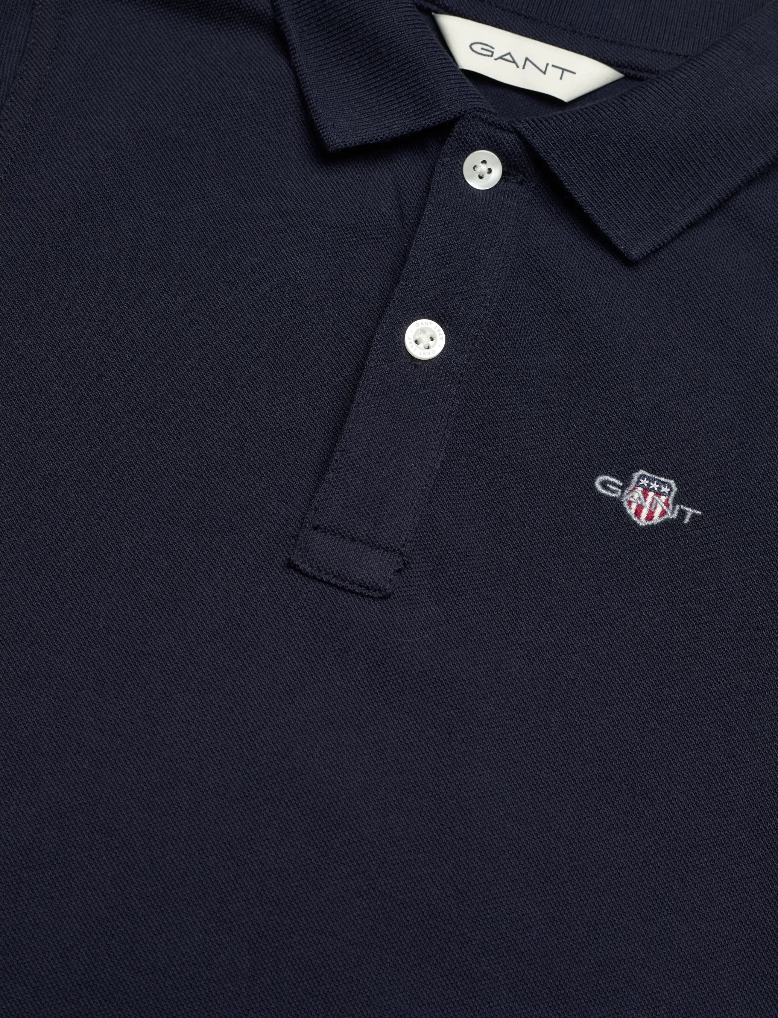 Gant Kids - Shield Pique SS Polo Shirt - kortærmede poloer - evening blue - 2