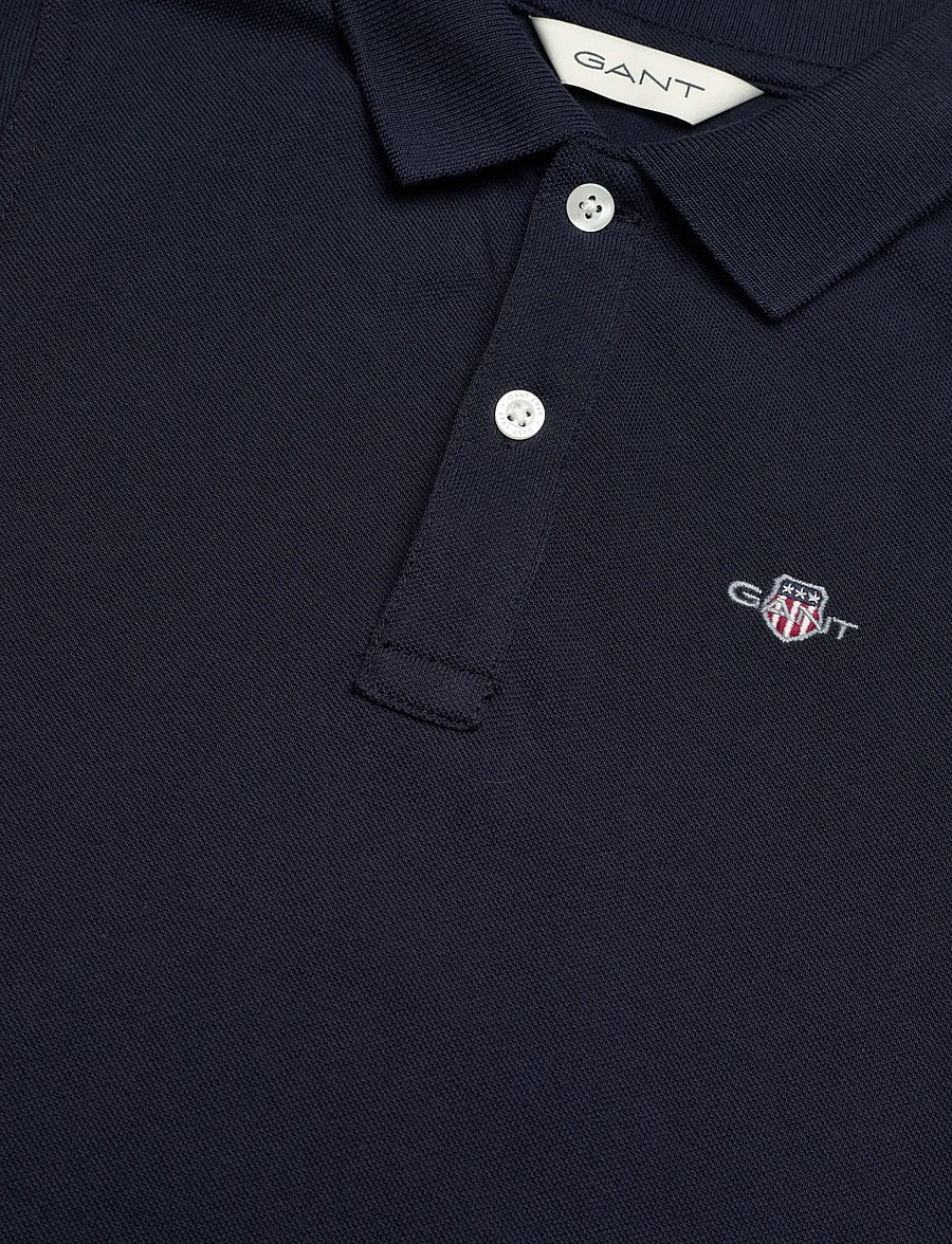 Gant Kids - Shield Pique SS Polo Shirt - kortærmede poloer - evening blue - 2