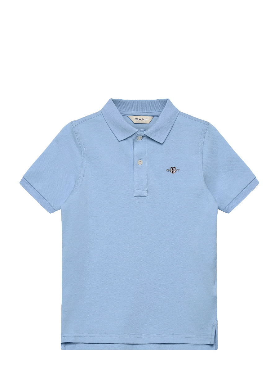 Gant Kids - Shield Pique SS Polo Shirt - kortærmede poloer - sky blue - 0