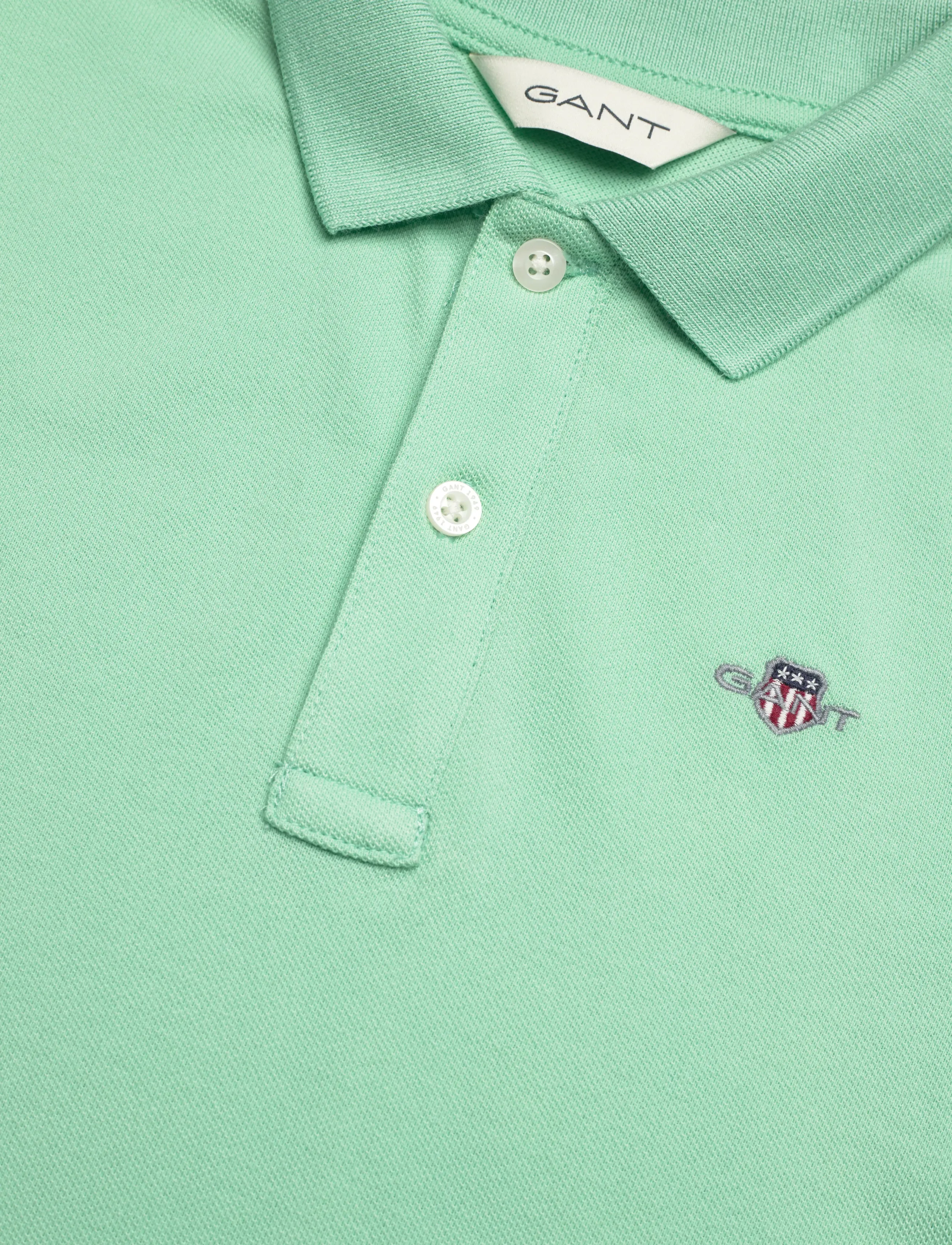 Gant Kids - Shield Pique SS Polo Shirt - kortærmede poloer - washed turquoise - 2