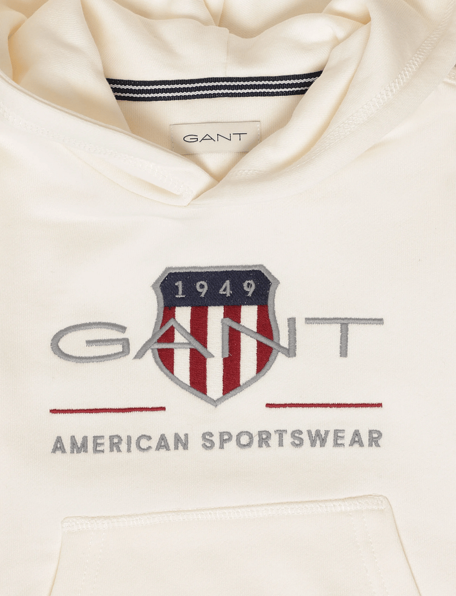 Gant Kids - Archive Shield Hoodie - hættetrøjer - eggshell - 2