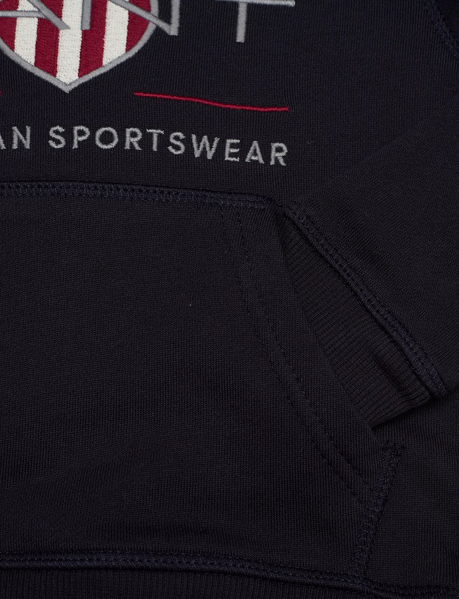 Gant Kids - Archive Shield Hoodie - huvtröjor - evening blue - 3