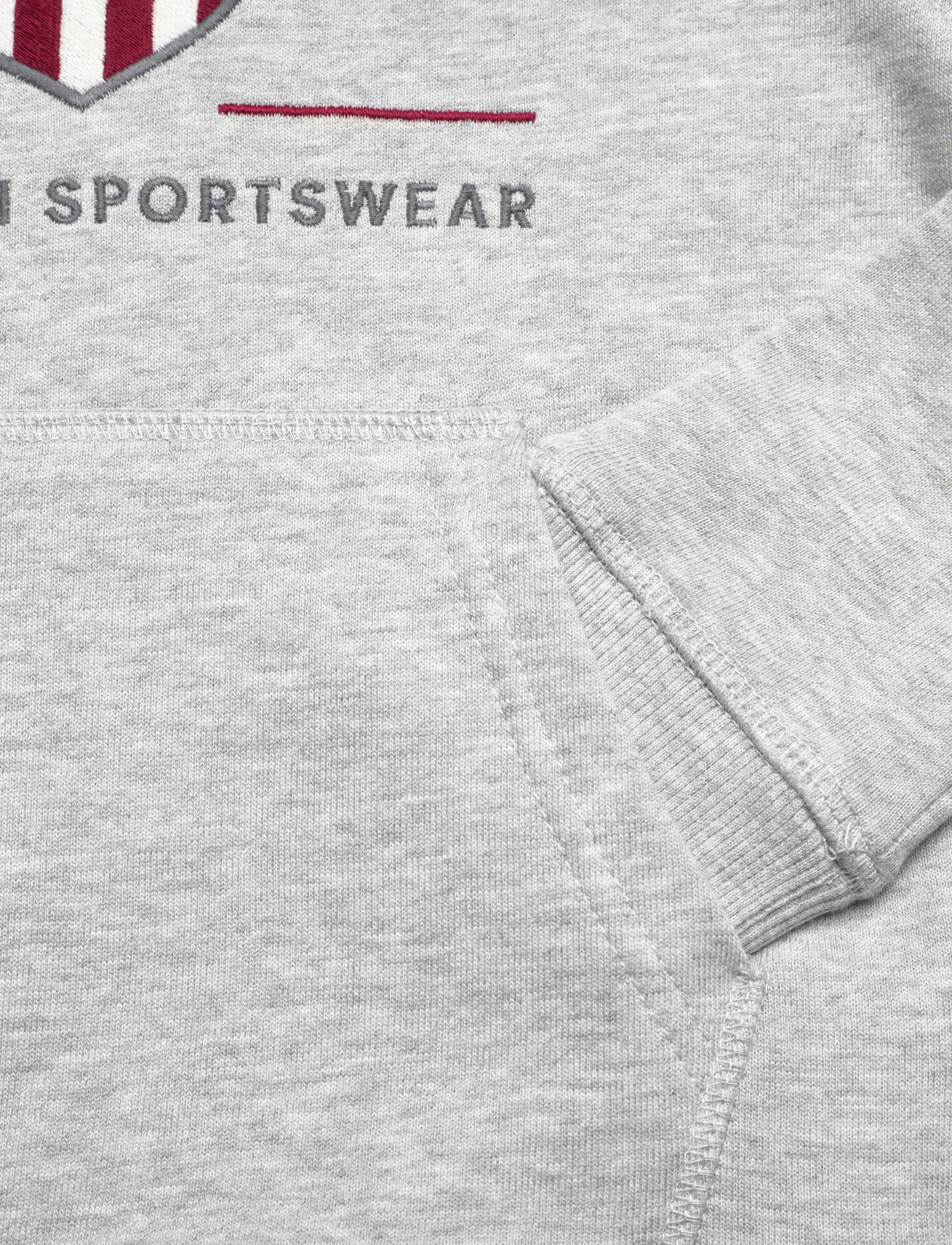 Gant Kids - Archive Shield Hoodie - hoodies - grey melange - 3