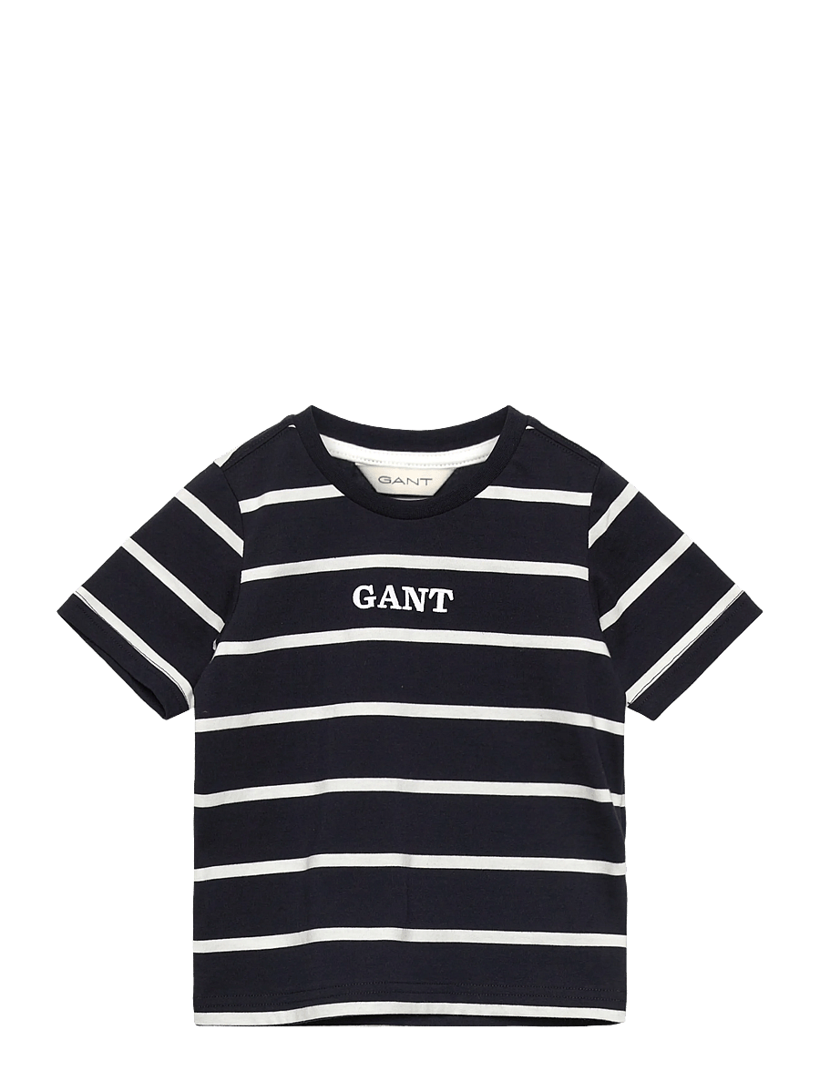 Gant Kids - Gant Graphic Stripe SS T-Shirt - kurzärmelige - evening blue - 0