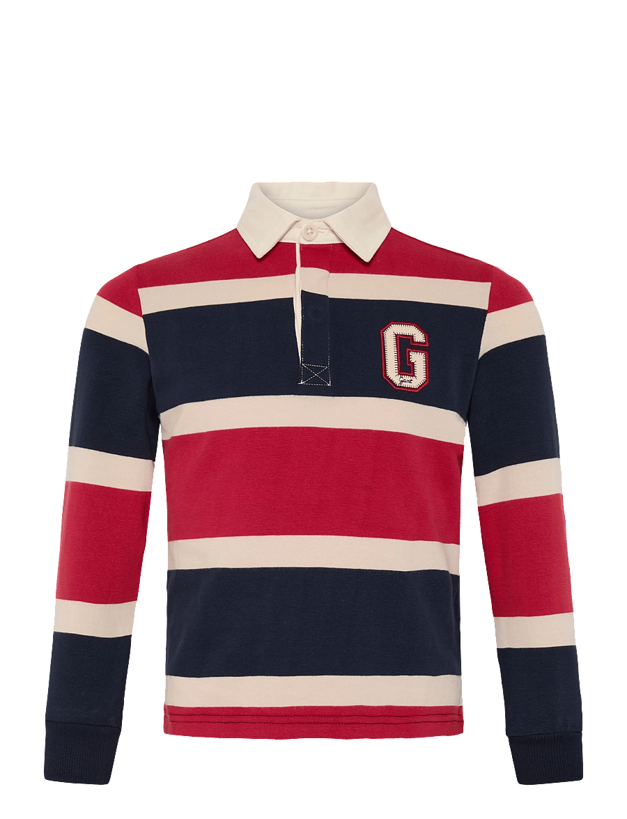 Gant Kids - Collegiate LS Rugby Polo Shirt - langærmede poloer - evening blue - 0