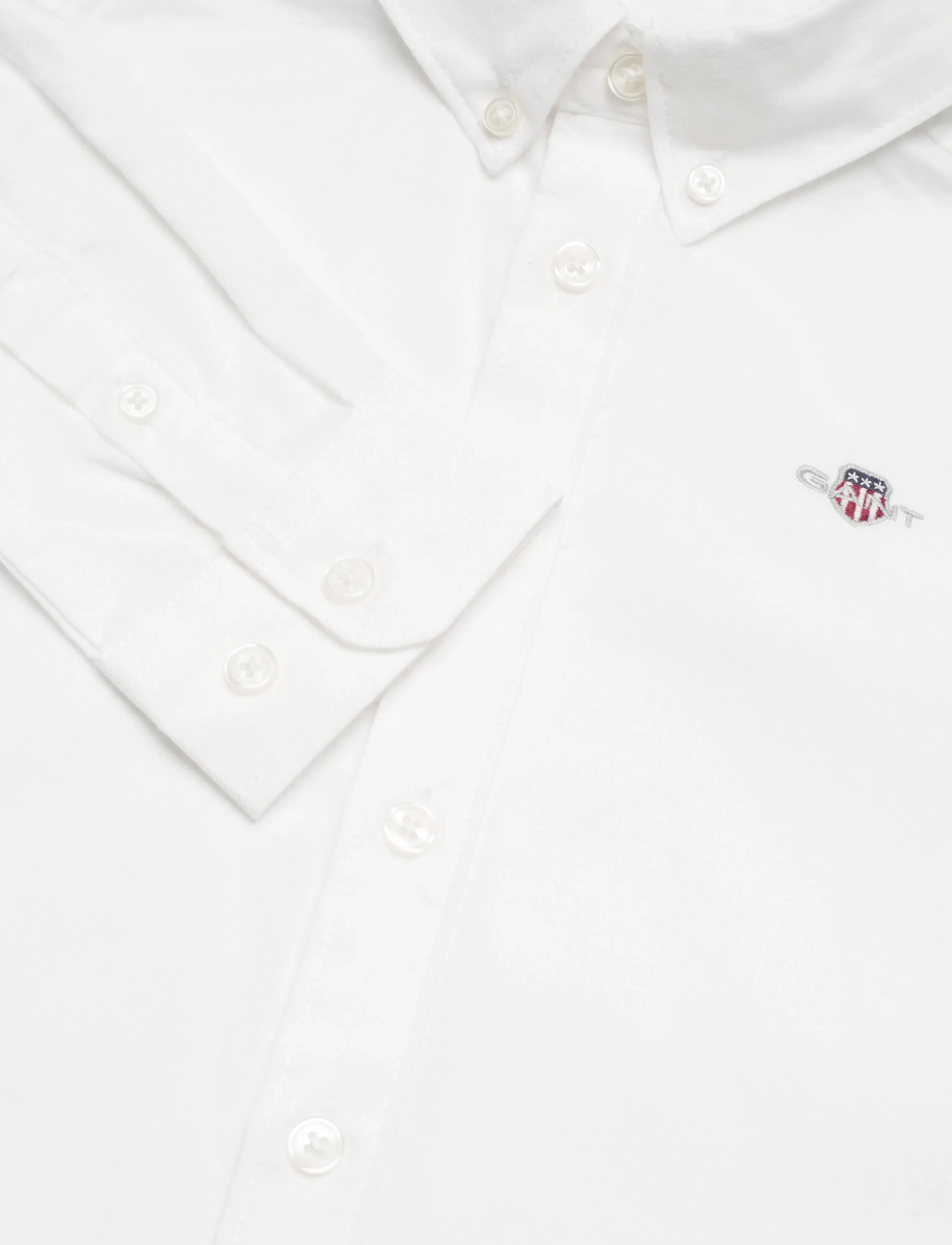 Gant Kids - Shield Oxford Shirt - langermede skjorter - white - 2