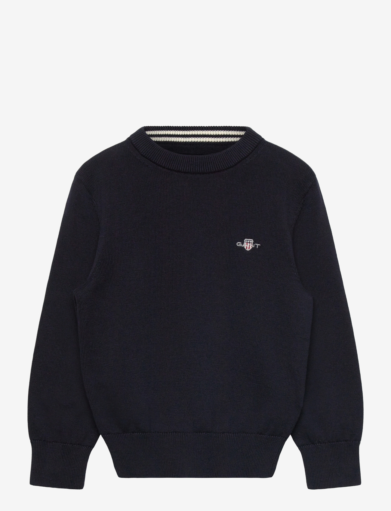 Gant Kids - Shield Cotton Crew Neck Sweater - džemprid - evening blue - 0
