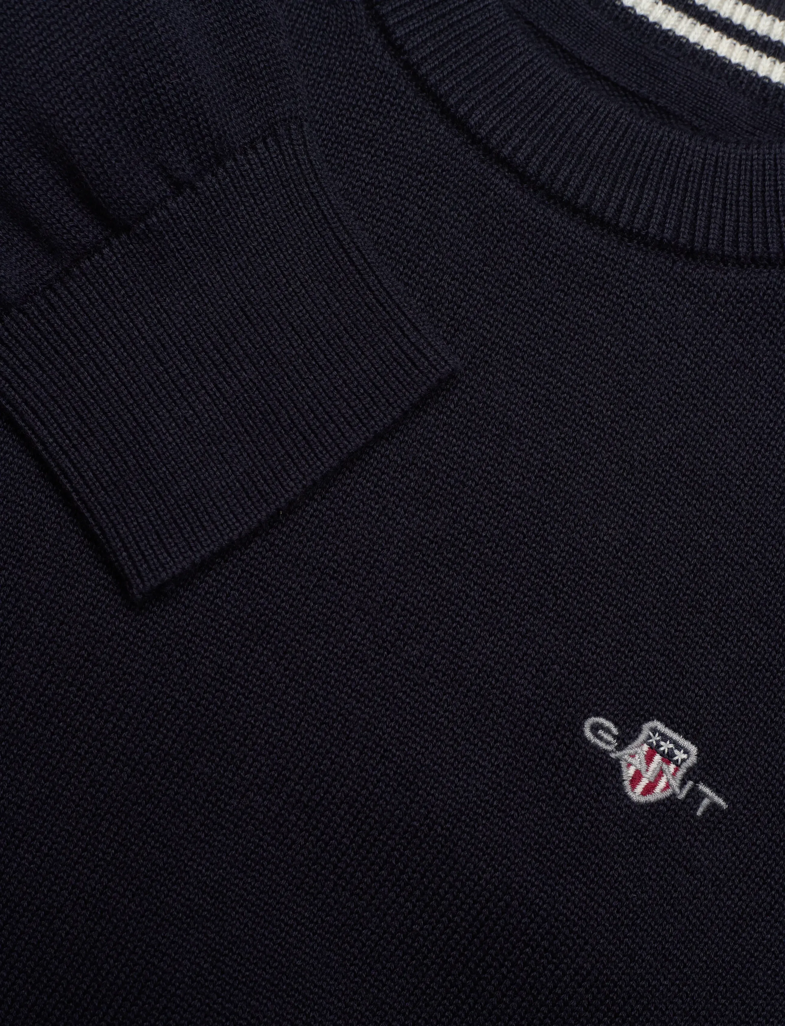Gant Kids - Shield Cotton Crew Neck Sweater - jumpers - evening blue - 2