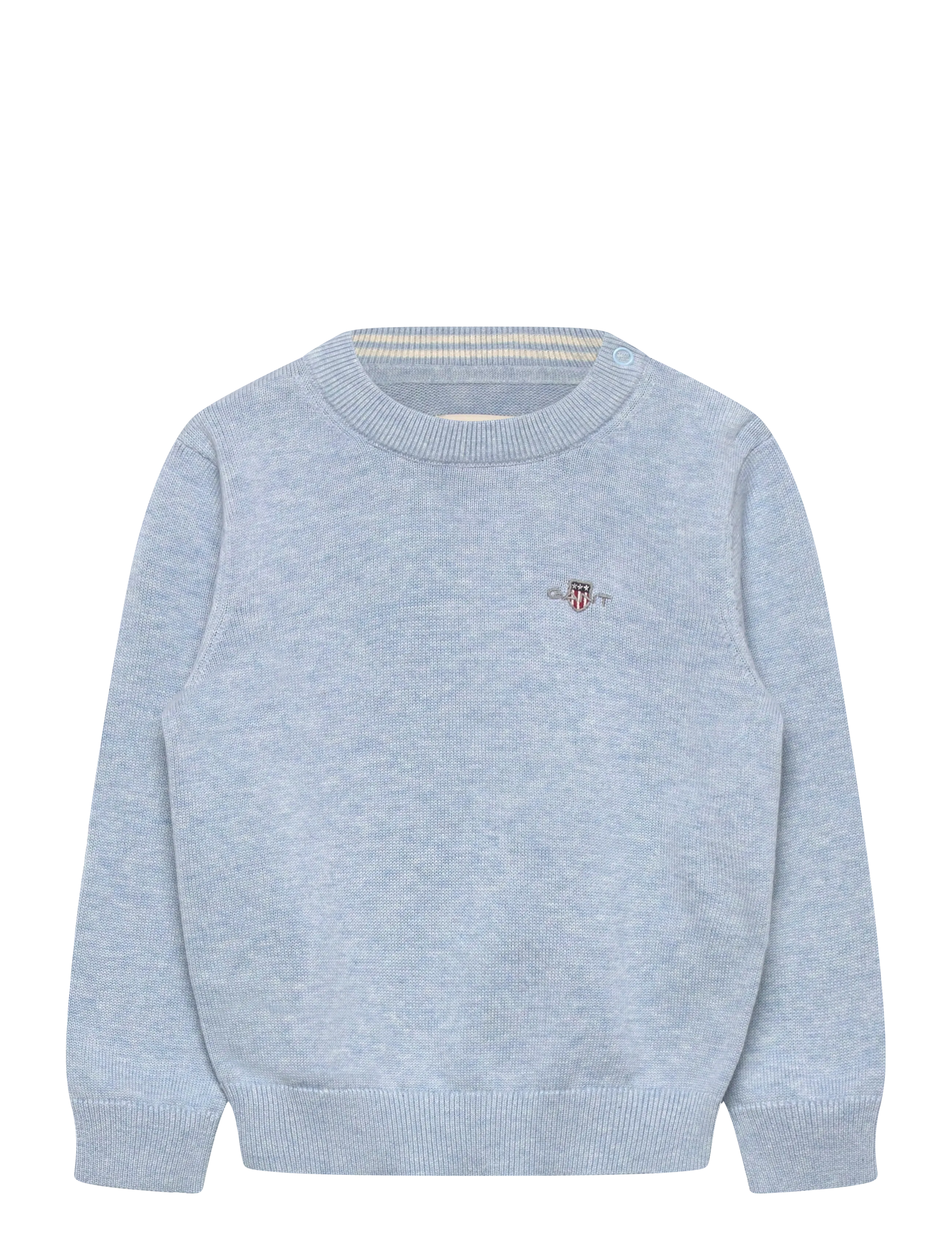 Gant Kids Shield Cotton Crew Neck Sweater - Stickade tröjor - SKY BLUE MARL / blue