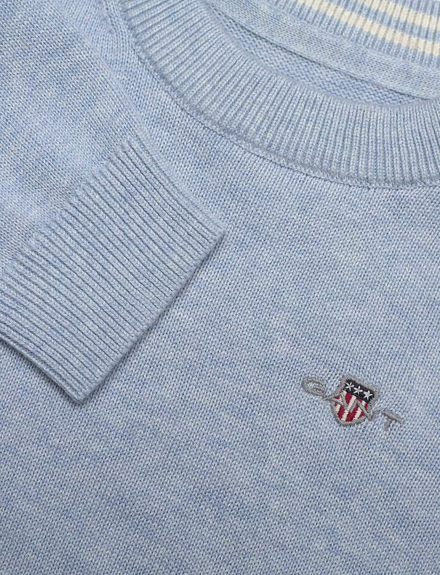 Gant Kids - Shield Cotton Crew Neck Sweater - pullover - sky blue marl - 2