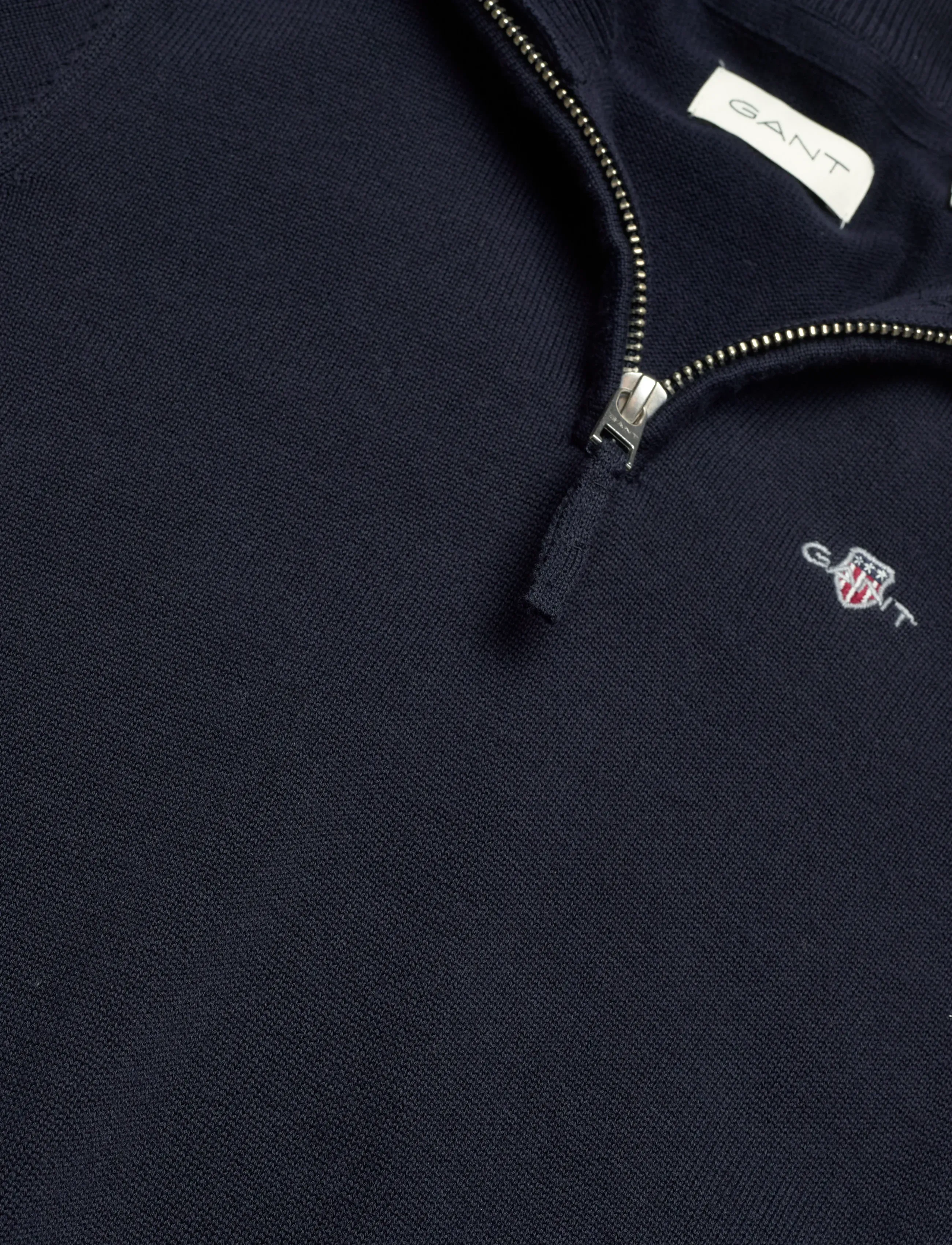 Gant Kids - Shield Cotton Half Zip Sweater - dressipluusid - evening blue - 2