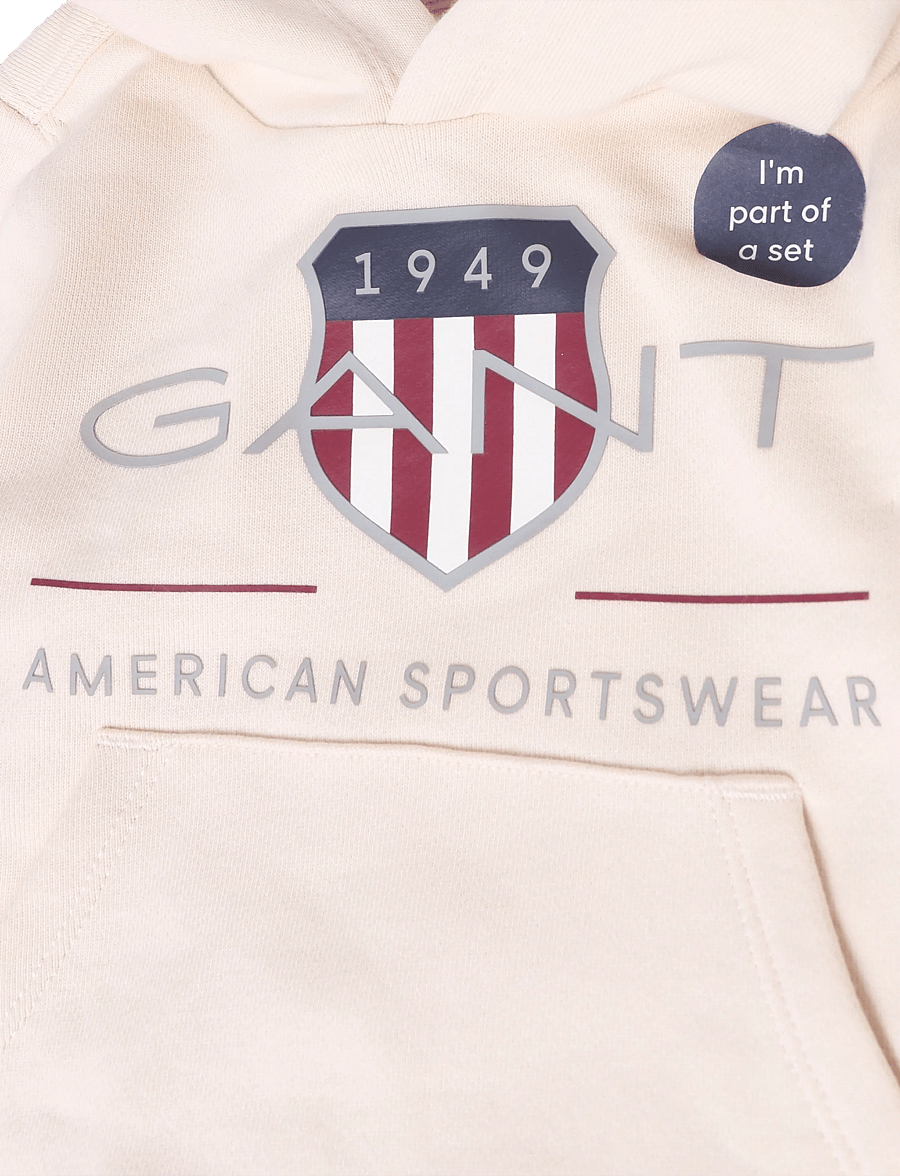 Gant Kids - Archive Shield Hoodie and Sweatpant - joggingset - creamed white - 2