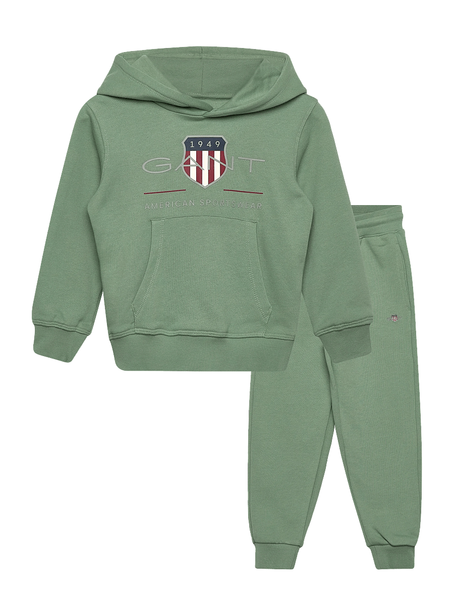 Gant Kids - Archive Shield Hoodie and Sweatpant - joggingset - surplus mint - 0