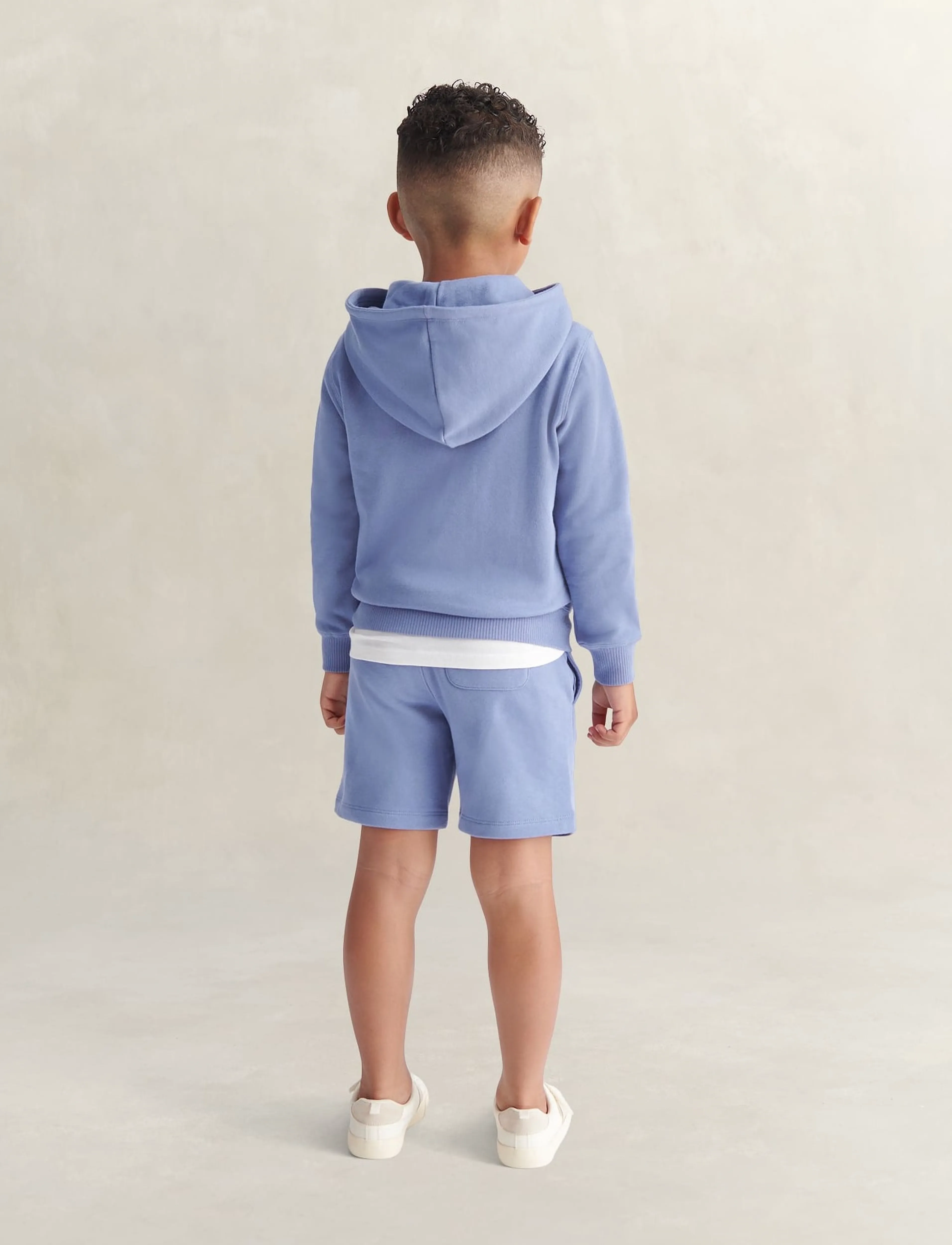 Gant Kids - Shield Full Zip Hoodie, T-Shirt and Sweatshort Set - sets mit kurzärmeligem t-shirt - faded denim - 3