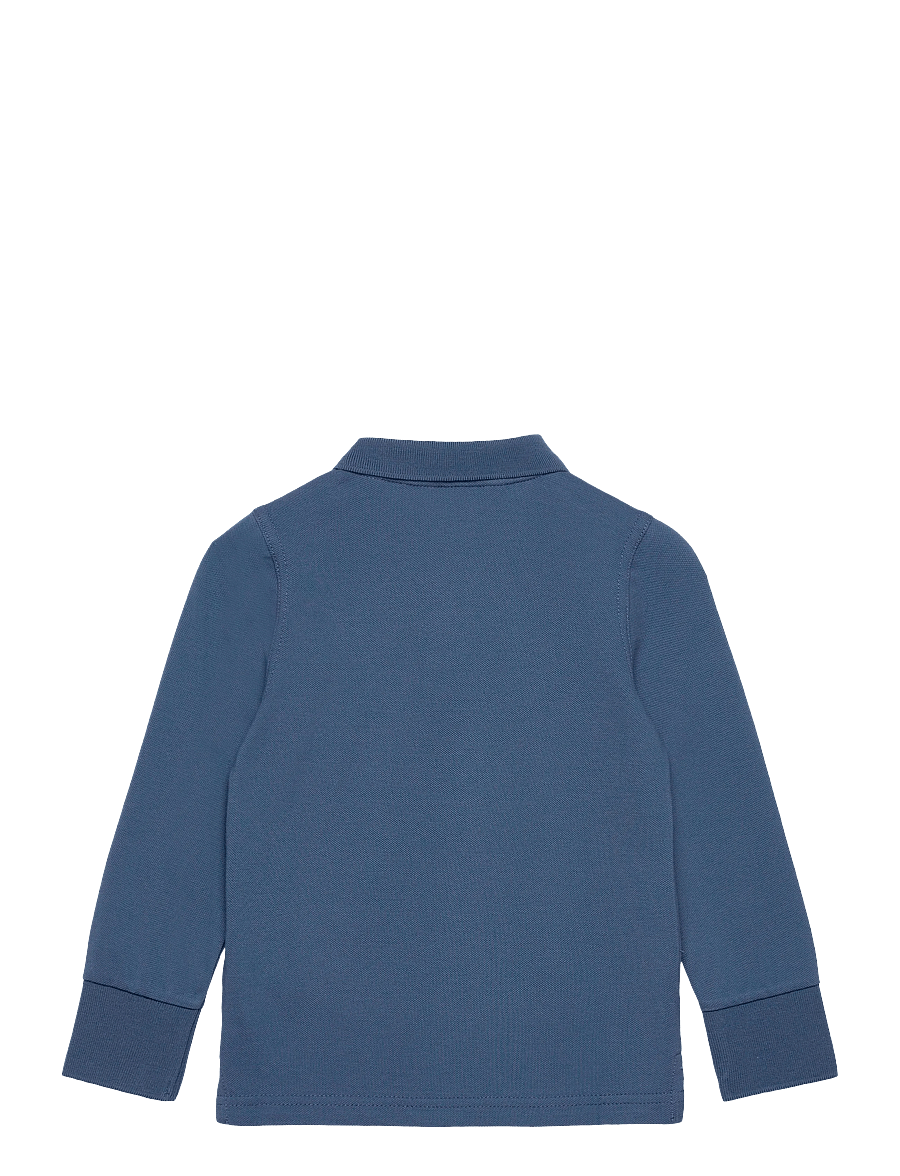 Gant Kids - Shield LS Pique Polo Shirt - långärmade pikéer - salty sea - 1
