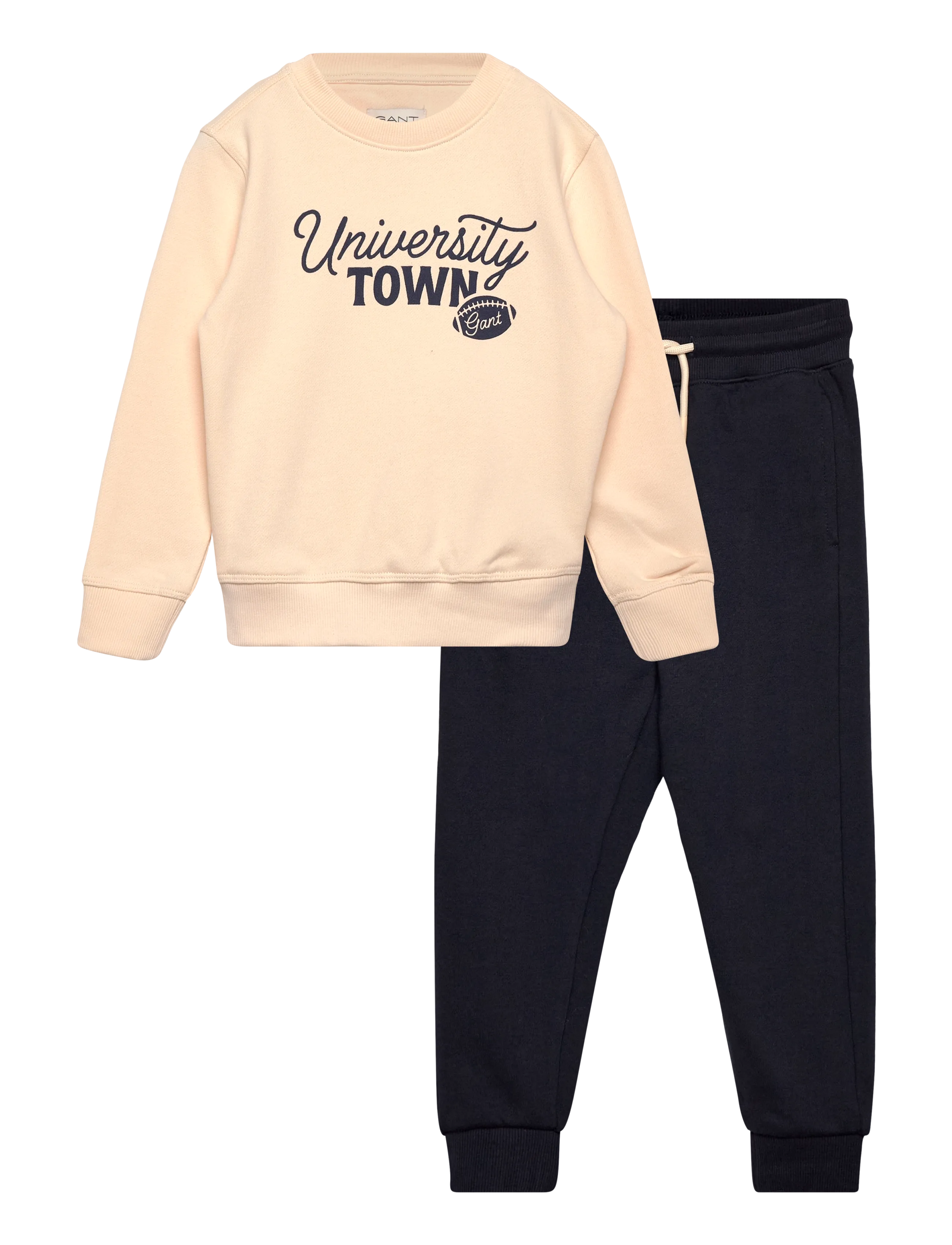 Gant Kids Uni Graphic Crew and Sweatpant Set - Kläder - EVENING BLUE / navy