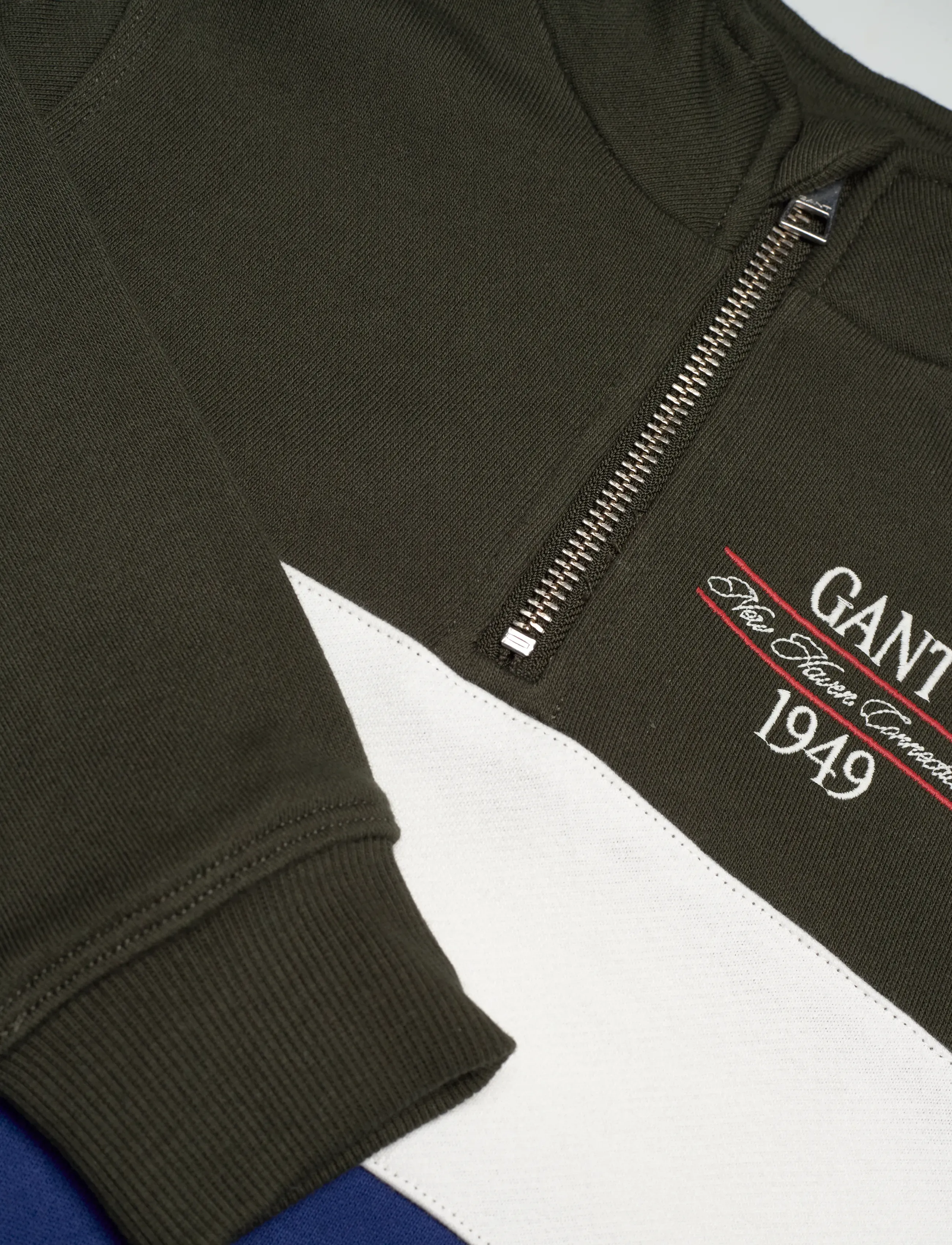 Gant Kids - Graphic Half Zip & Sweatpant Set - joggingset - dark moss green - 2