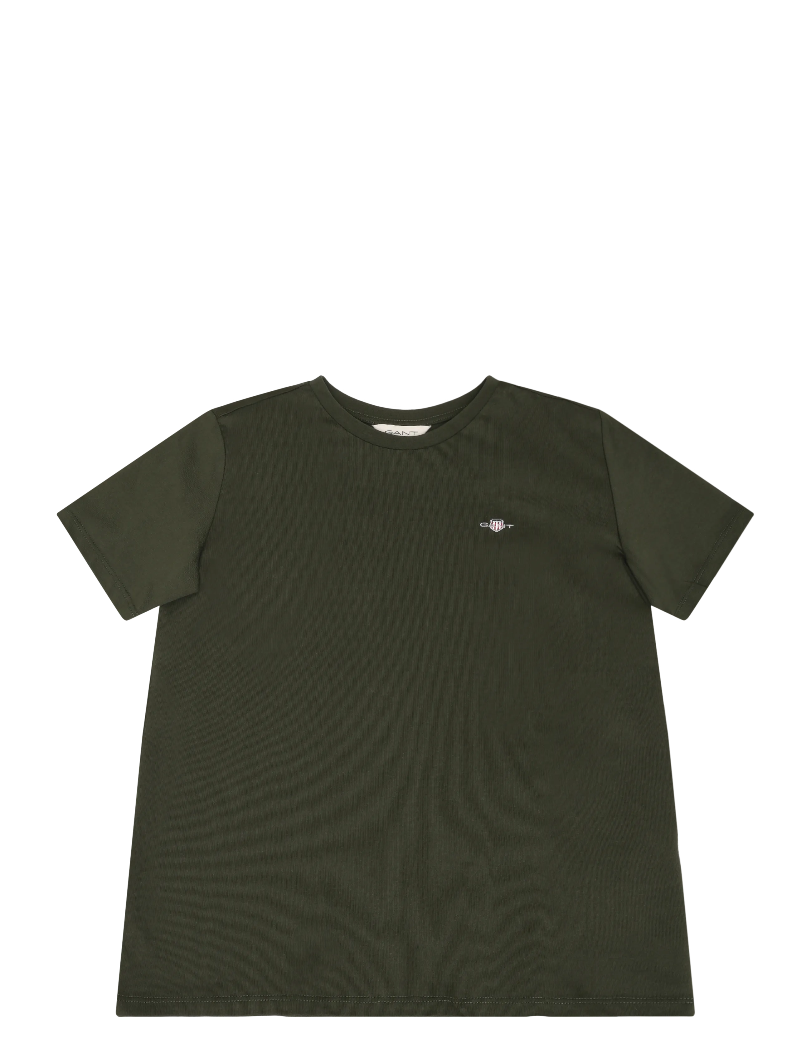 Gant Kids Shield SS T-Shirt - Oberteile & T-Shirts - DARK MOSS GREEN / khaki/green