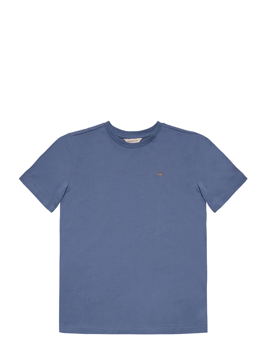 Gant Kids - Shield SS T-Shirt - kortärmade t-shirts - faded denim - 0