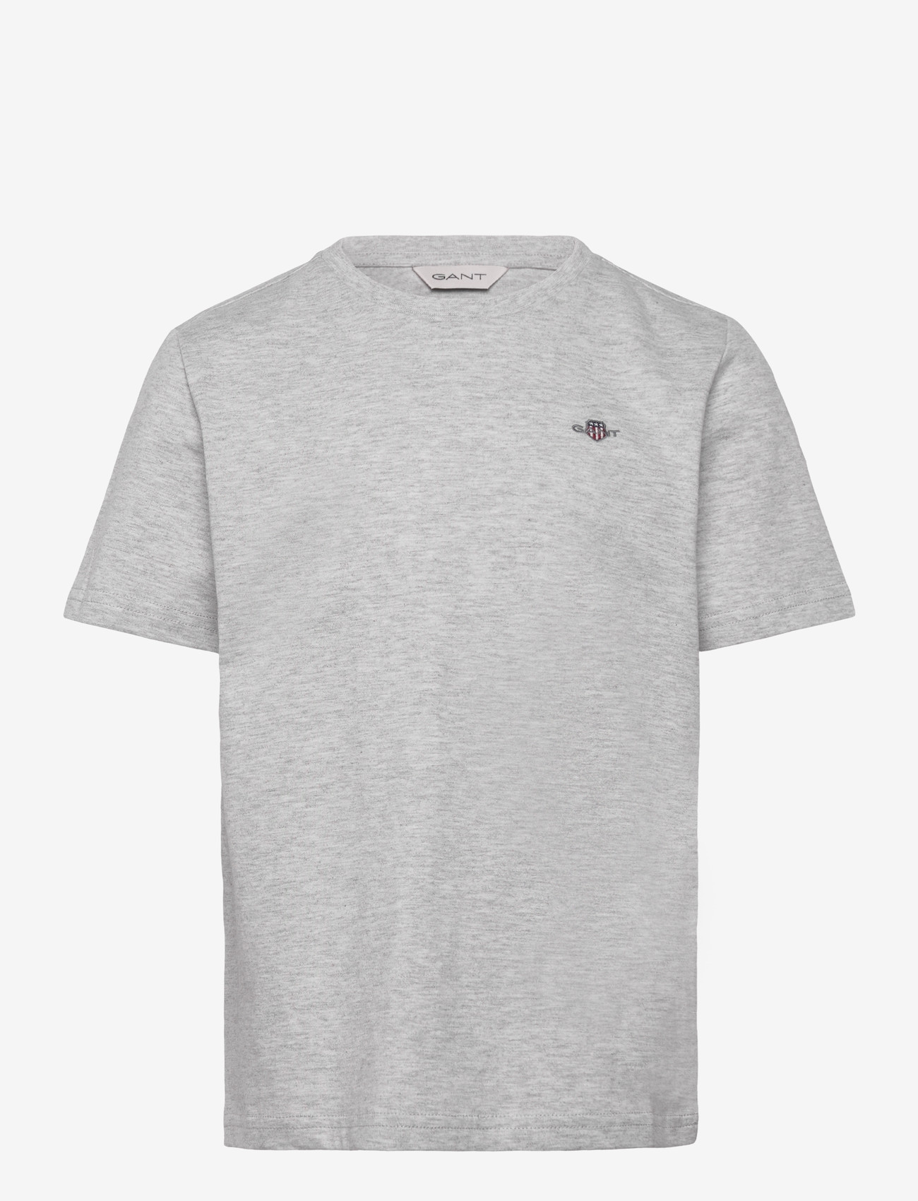 Gant Kids - Shield SS T-Shirt - kortærmede t-shirts - grey melange - 0