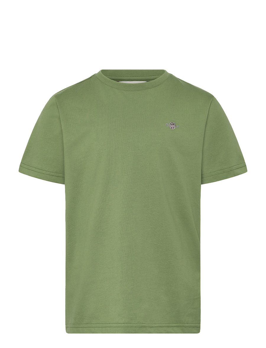 Gant Kids - Shield SS T-Shirt - kortärmade t-shirts - herb green - 0