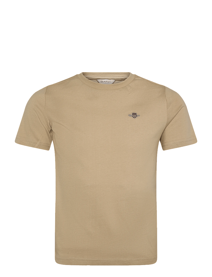 Gant Kids - Shield SS T-Shirt - kortærmede t-shirts - oat beige - 0