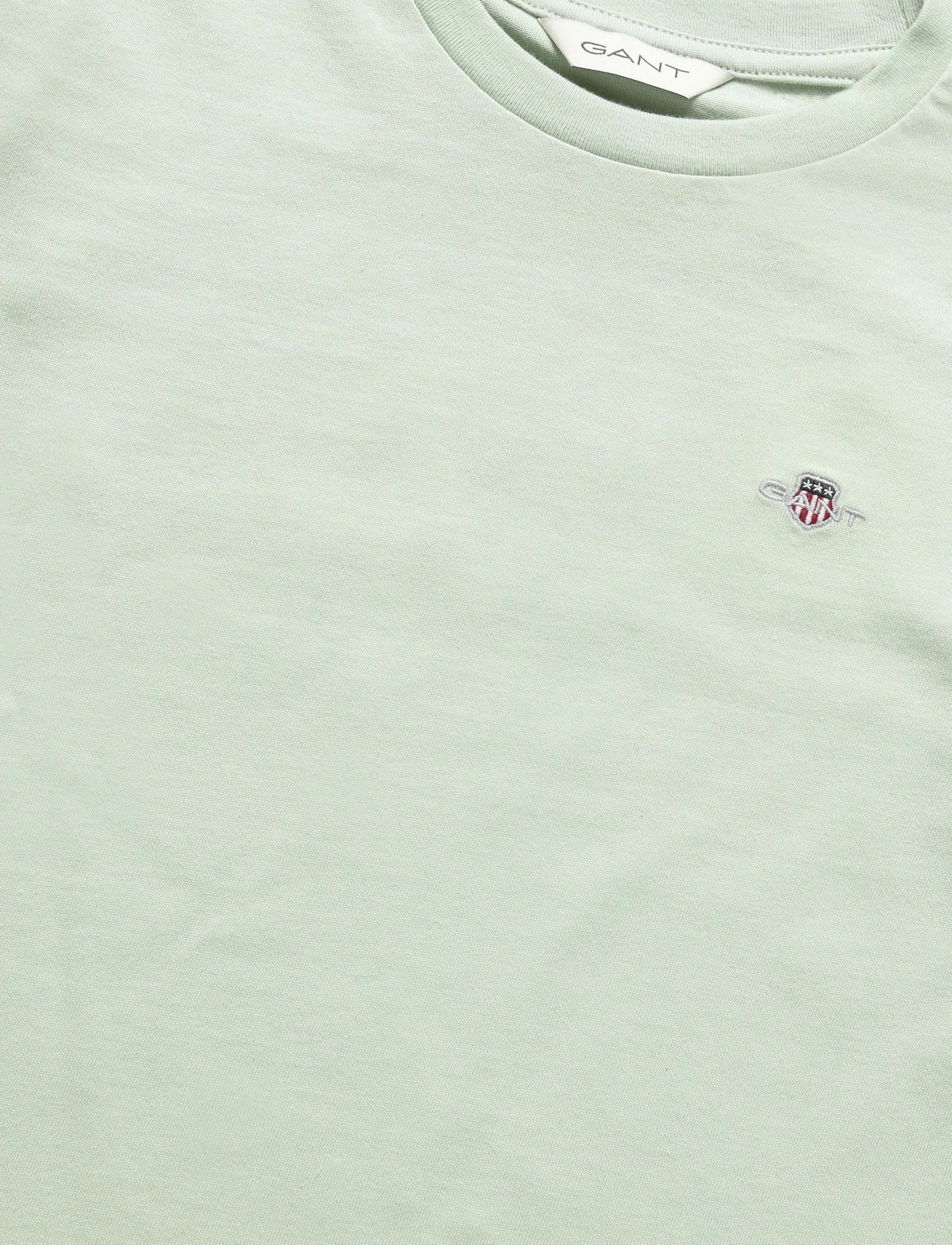Gant Kids - Shield SS T-Shirt - kortärmade t-shirts - sage grey - 2