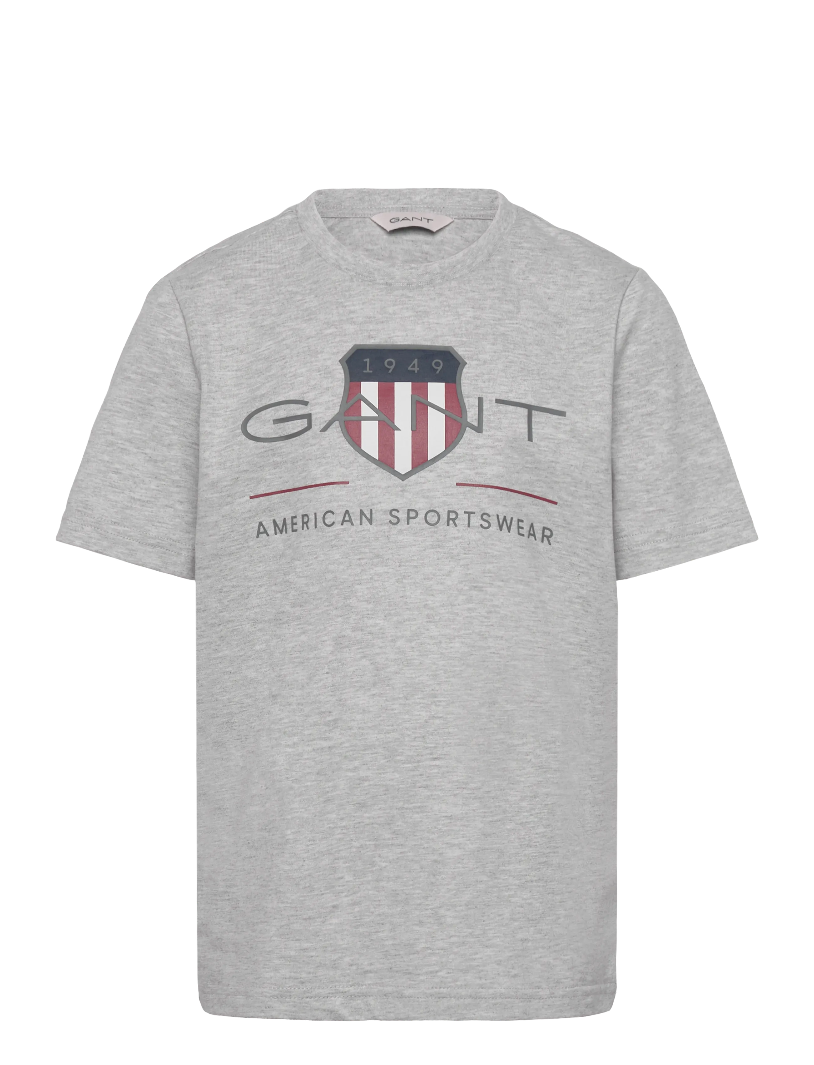 Gant Kids Archive Shield SS T-Shirt - T-shirts - GREY MELANGE / grey