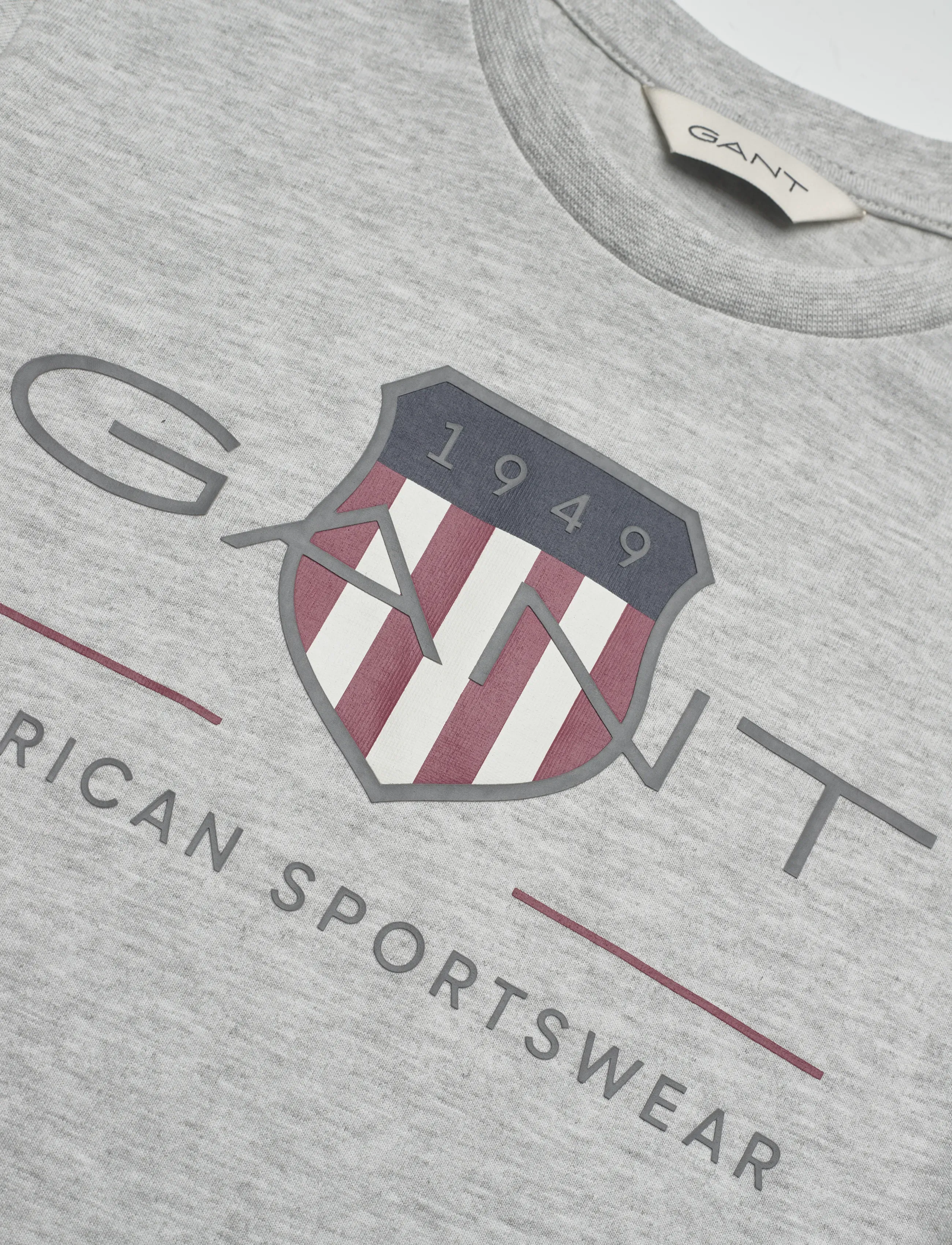 Gant Kids - Archive Shield SS T-Shirt - short-sleeved t-shirts - grey melange - 2